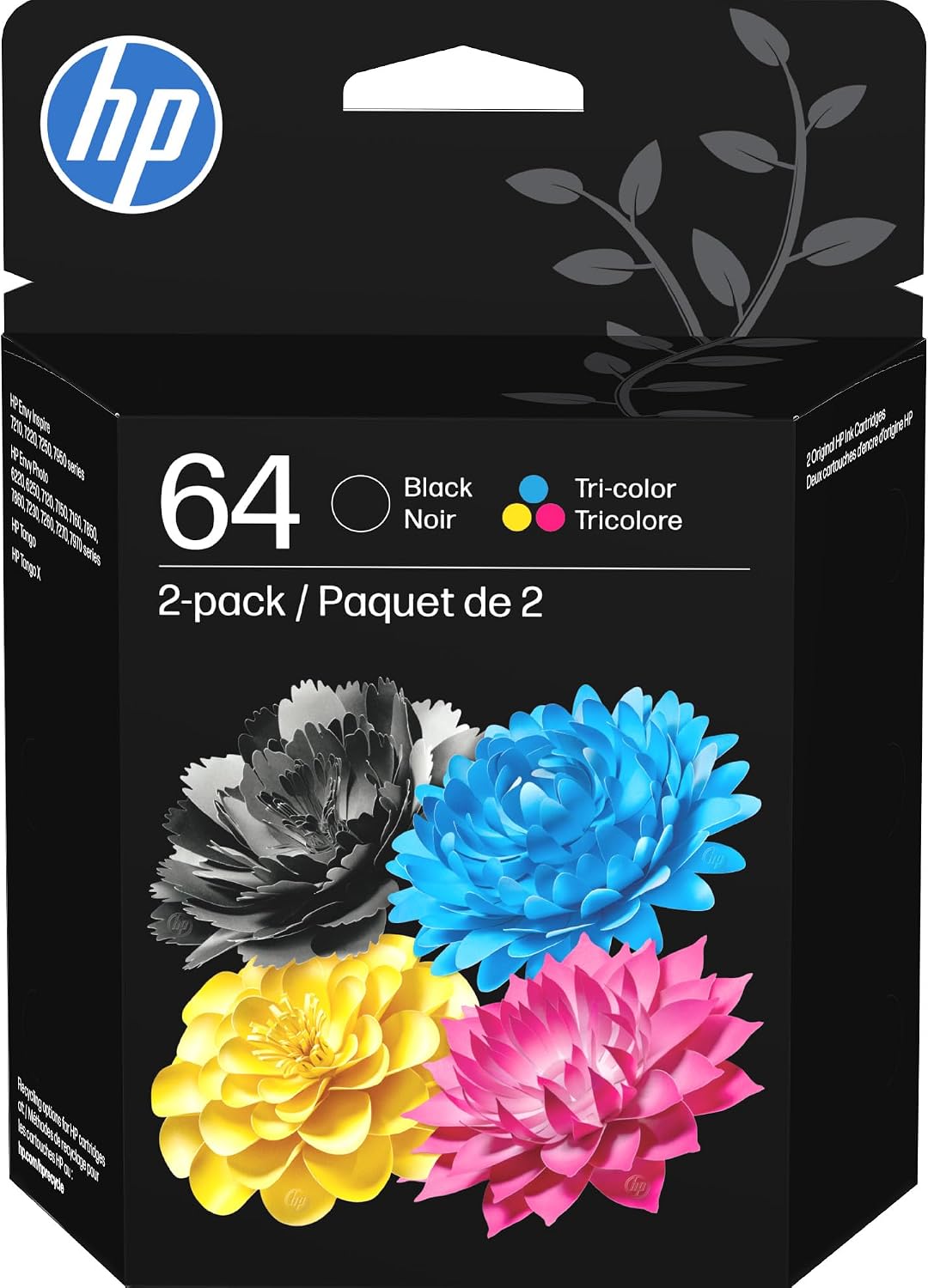 CARTUCHOS DE TINTA HP 64 NEGRO Y TRICOLOR PACK COMBO - 1