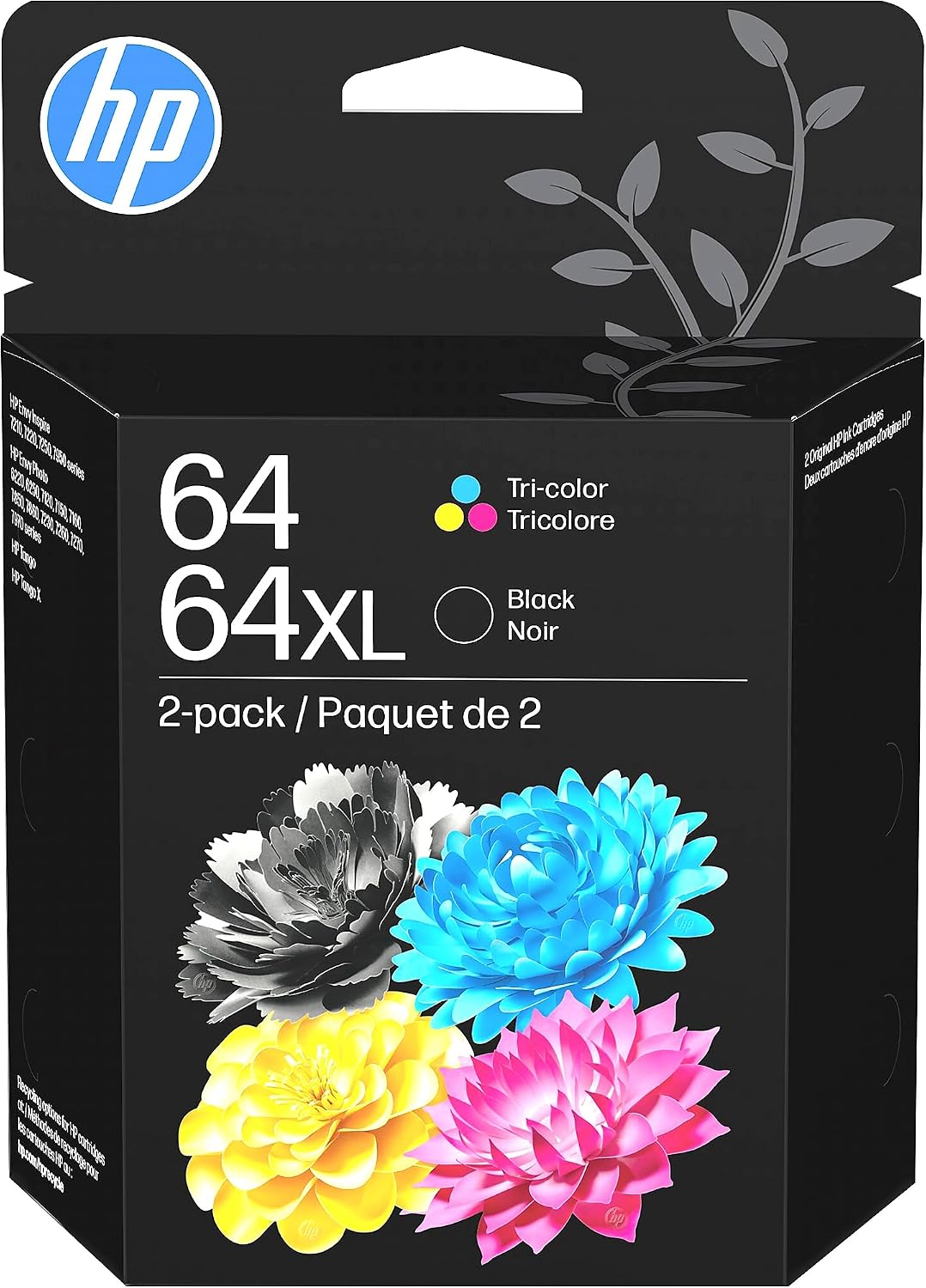 CARTUCHOS DE TINTA HP 64XL/64 NEGRO Y TRICOLOR PACK 2 UNIDADES - 1