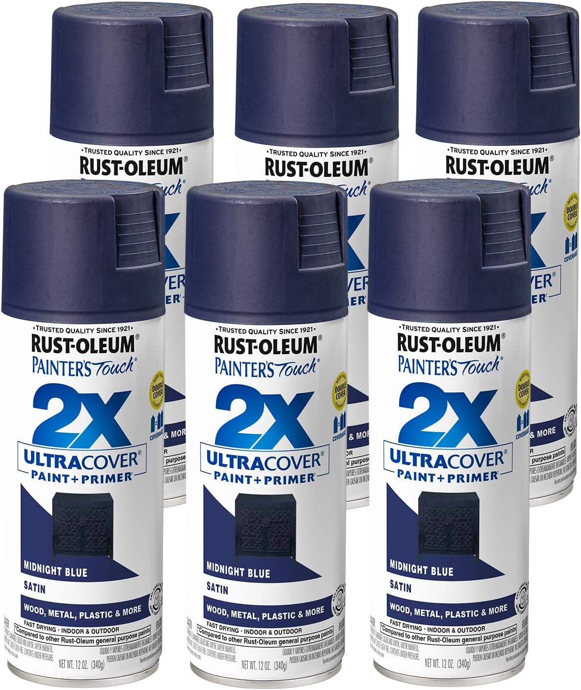 PINTURA EN SPRAY RUST-OLEUM PAINTER'S TOUCH 2X ULTRA COVER SATINADO AZUL MEDIANOCHE - 1