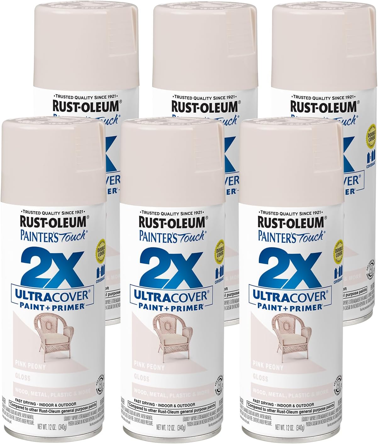 PINTURA EN SPRAY RUST-OLEUM PAINTER'S TOUCH 2X ULTRA COVER ACABADO BRILLO ROSA PEONÍA - 1