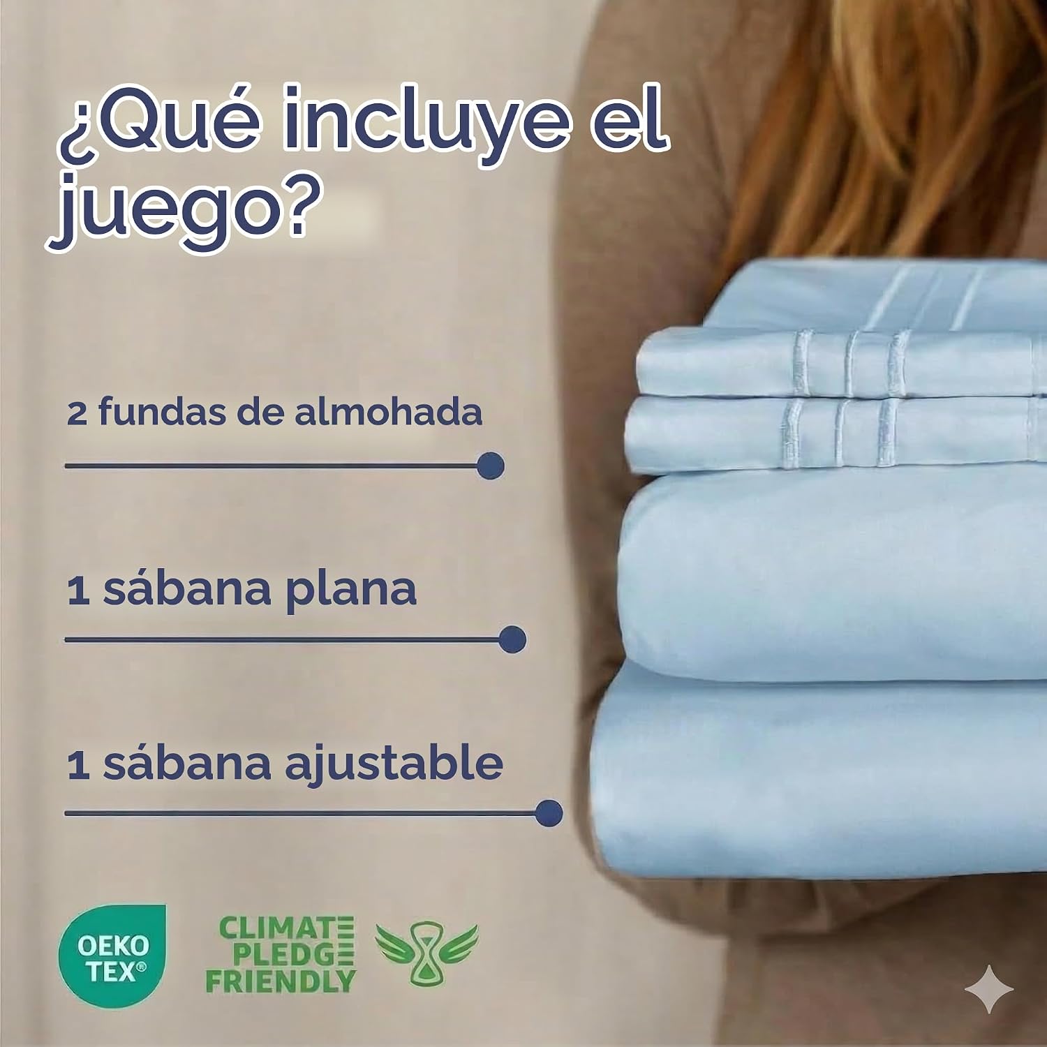 JUEGO DE SÁBANAS CAL KING 4 PIEZAS MICROFIBRA AZUL CLARO - 2