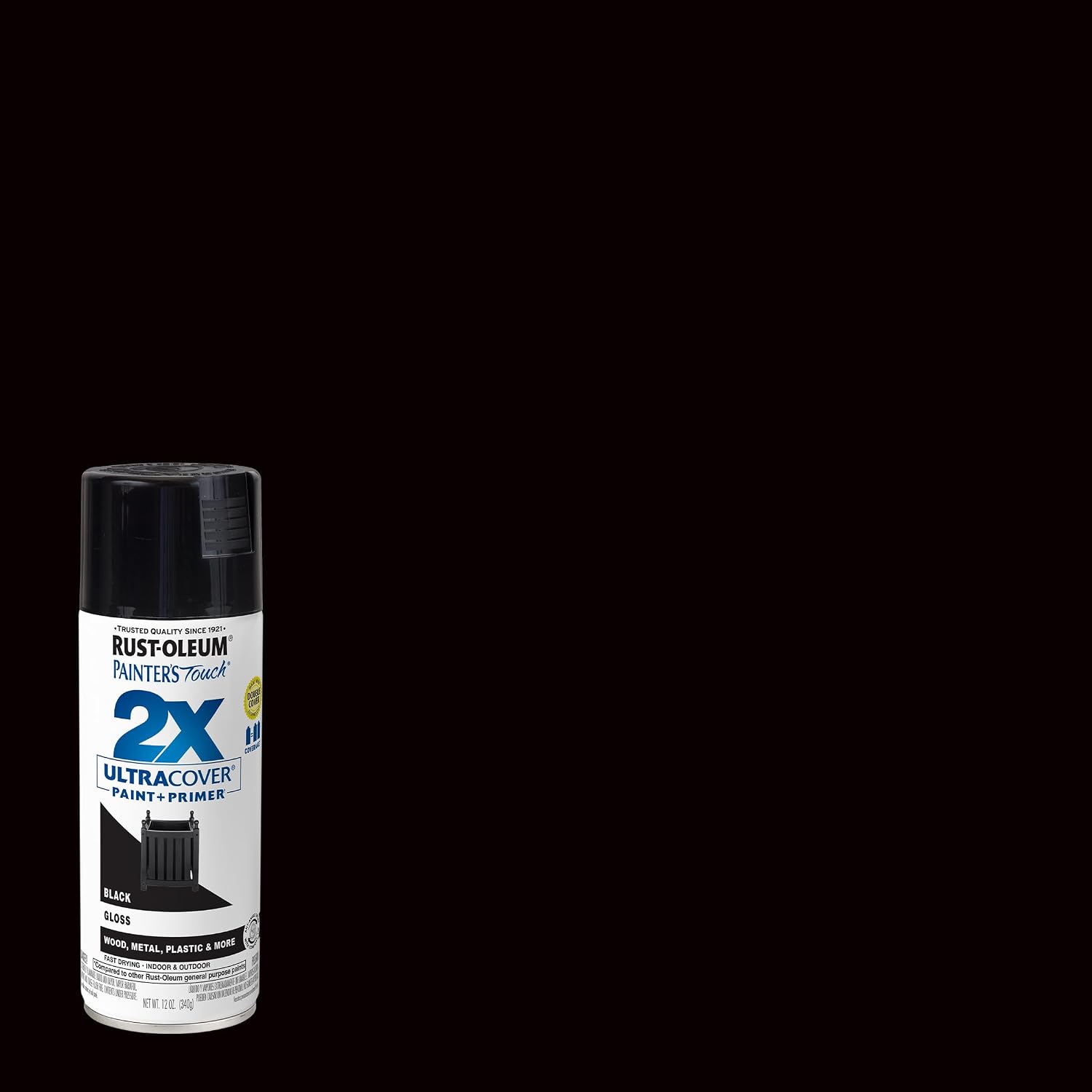 PINTURA EN SPRAY RUST-OLEUM PAINTER'S TOUCH 2X ULTRA COVER NEGRO BRILLANTE - 2