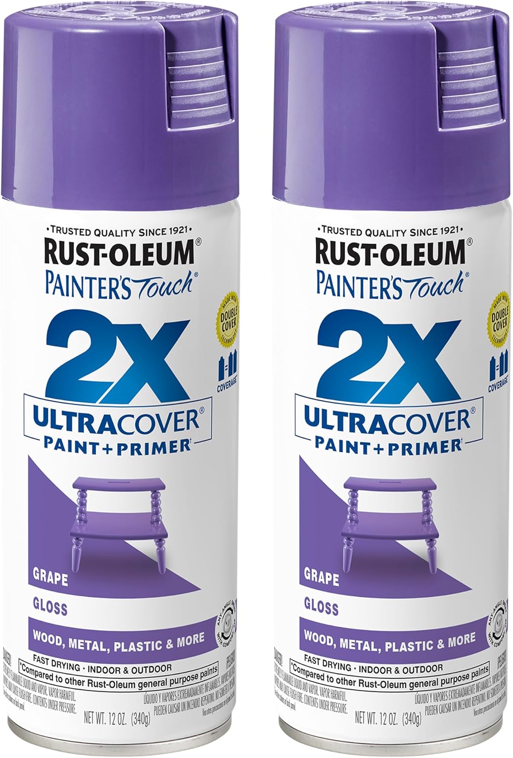 PINTURA EN SPRAY RUST-OLEUM PAINTER'S TOUCH 2X ULTRA COVER ACABADO BRILLO UVA - 1
