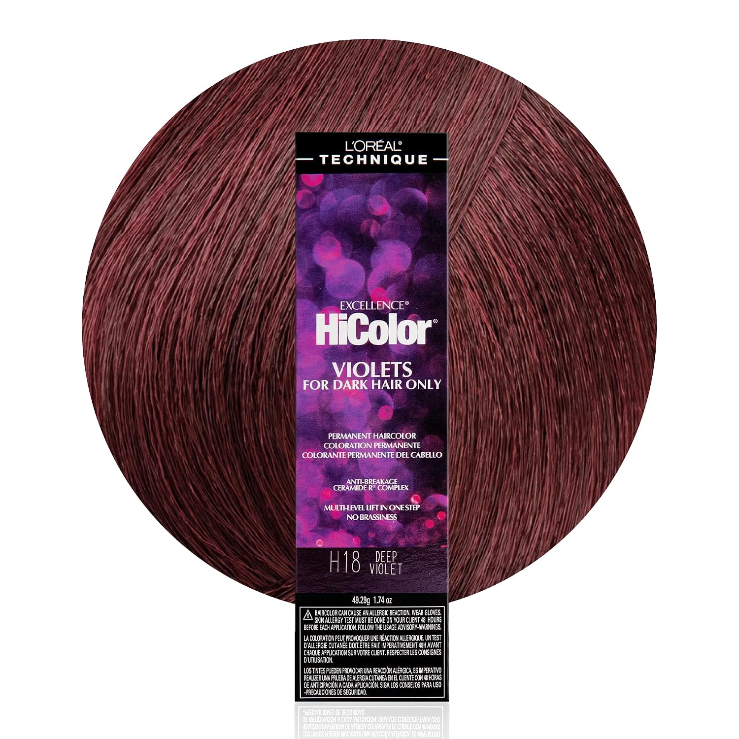 TINTURA PERMANENTE L'ORÉAL TECHNIQUE HICOLOR VIOLETA Y NEGRO PARA CABELLO OSCURO - 1