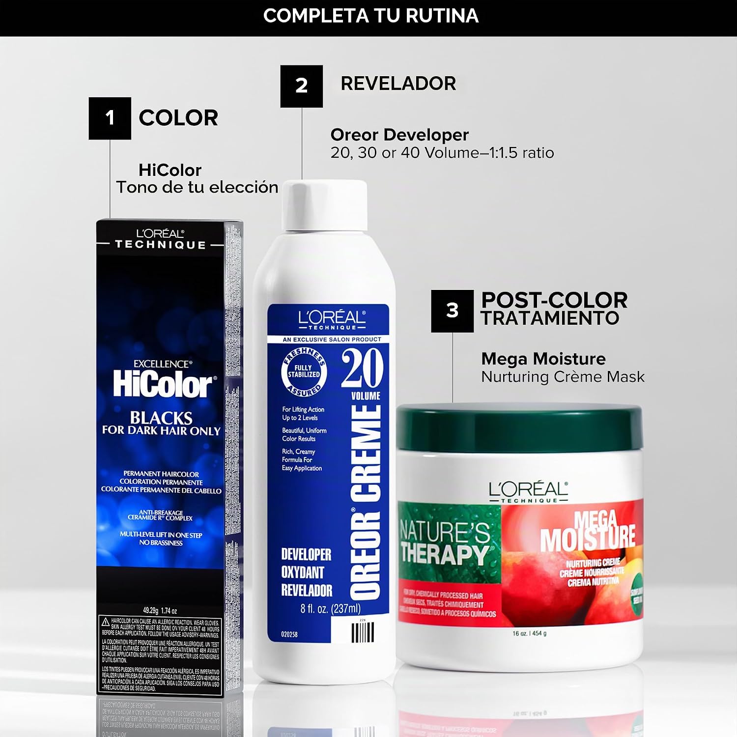 TINTURA PERMANENTE L'ORÉAL TECHNIQUE HICOLOR VIOLETA Y NEGRO - 5