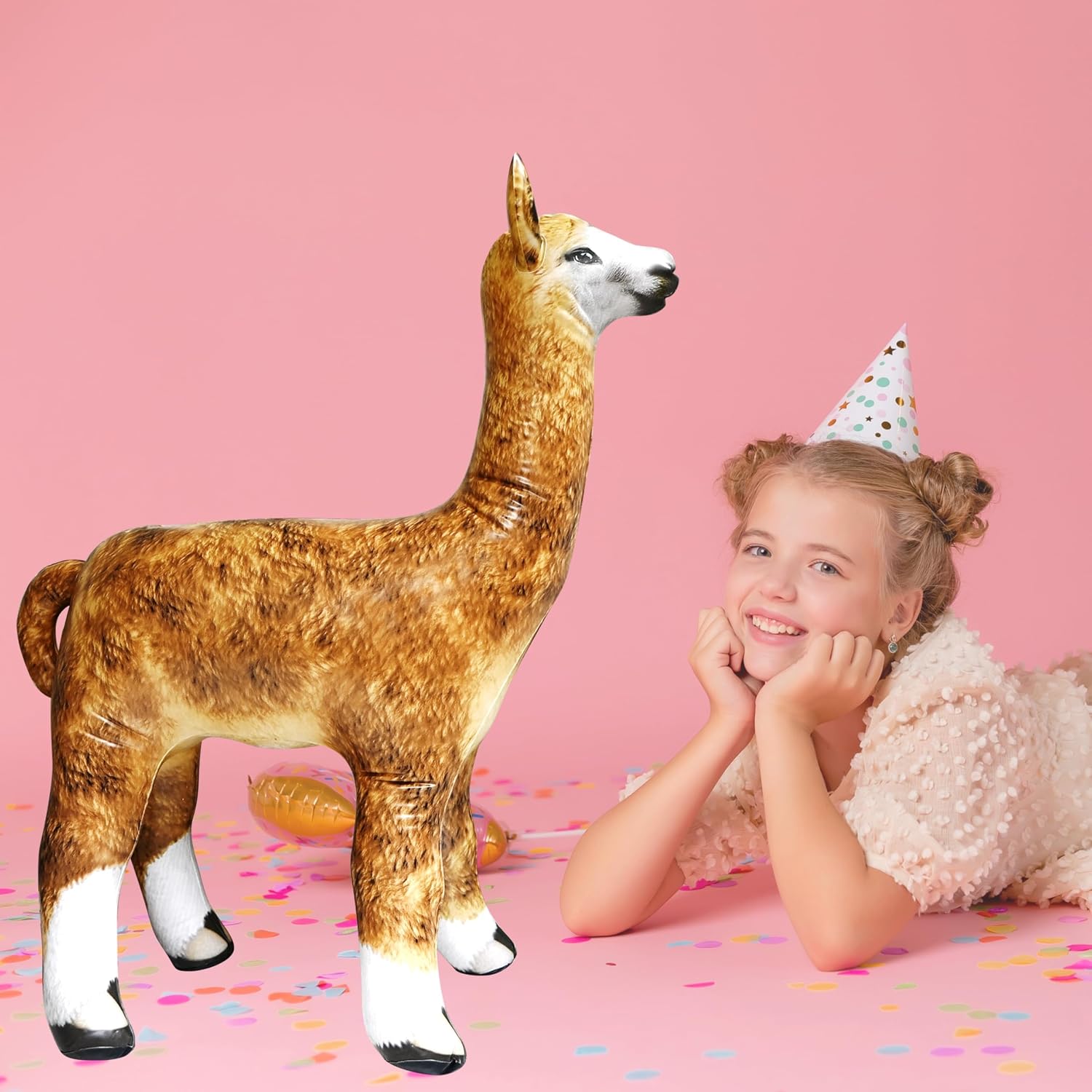 ALPACA INFLABLE JET CREATIONS 30 PULGADAS PARA DECORACIÓN DE FIESTA - 3