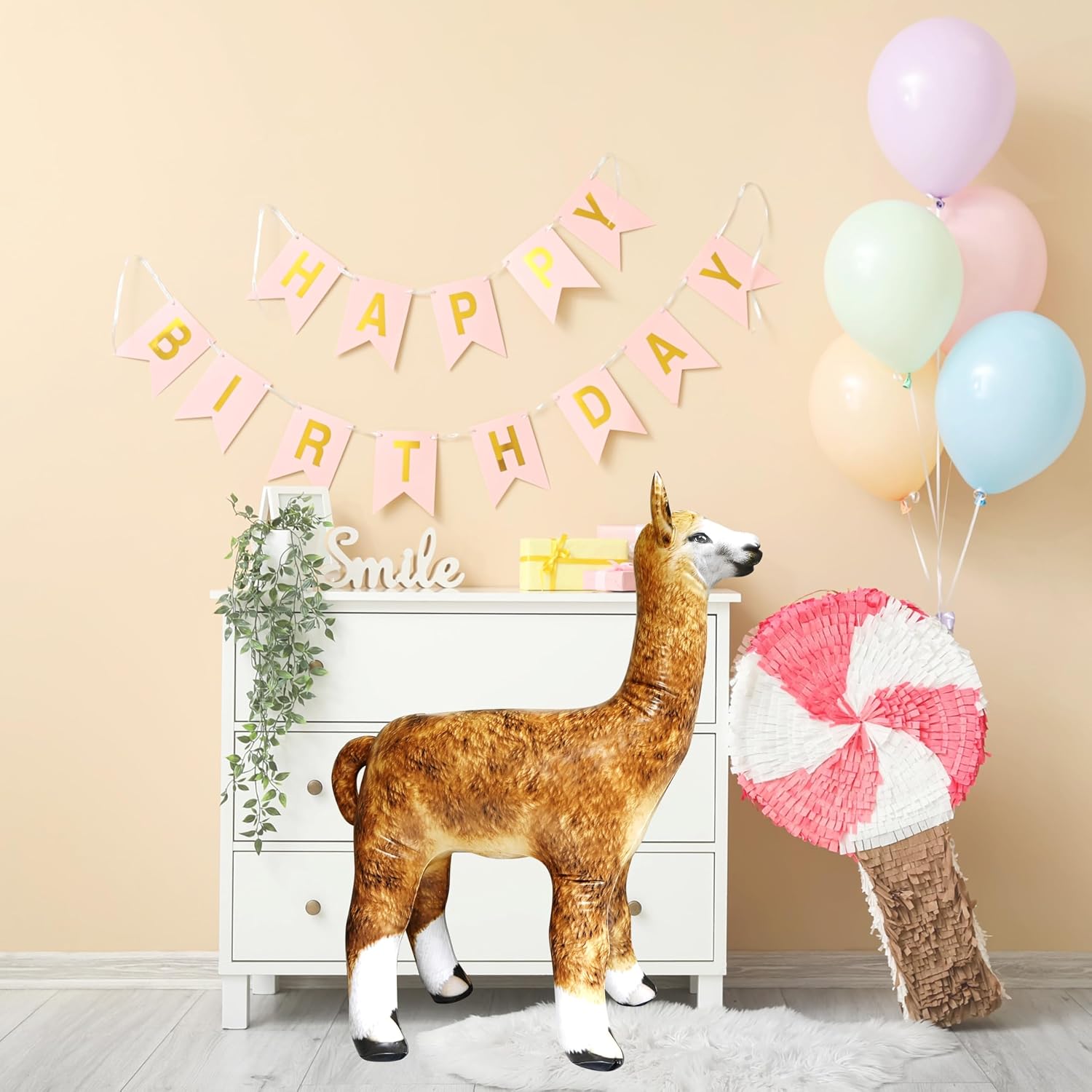ALPACA INFLABLE JET CREATIONS 30 PULGADAS PARA DECORACIÓN DE FIESTA - 4