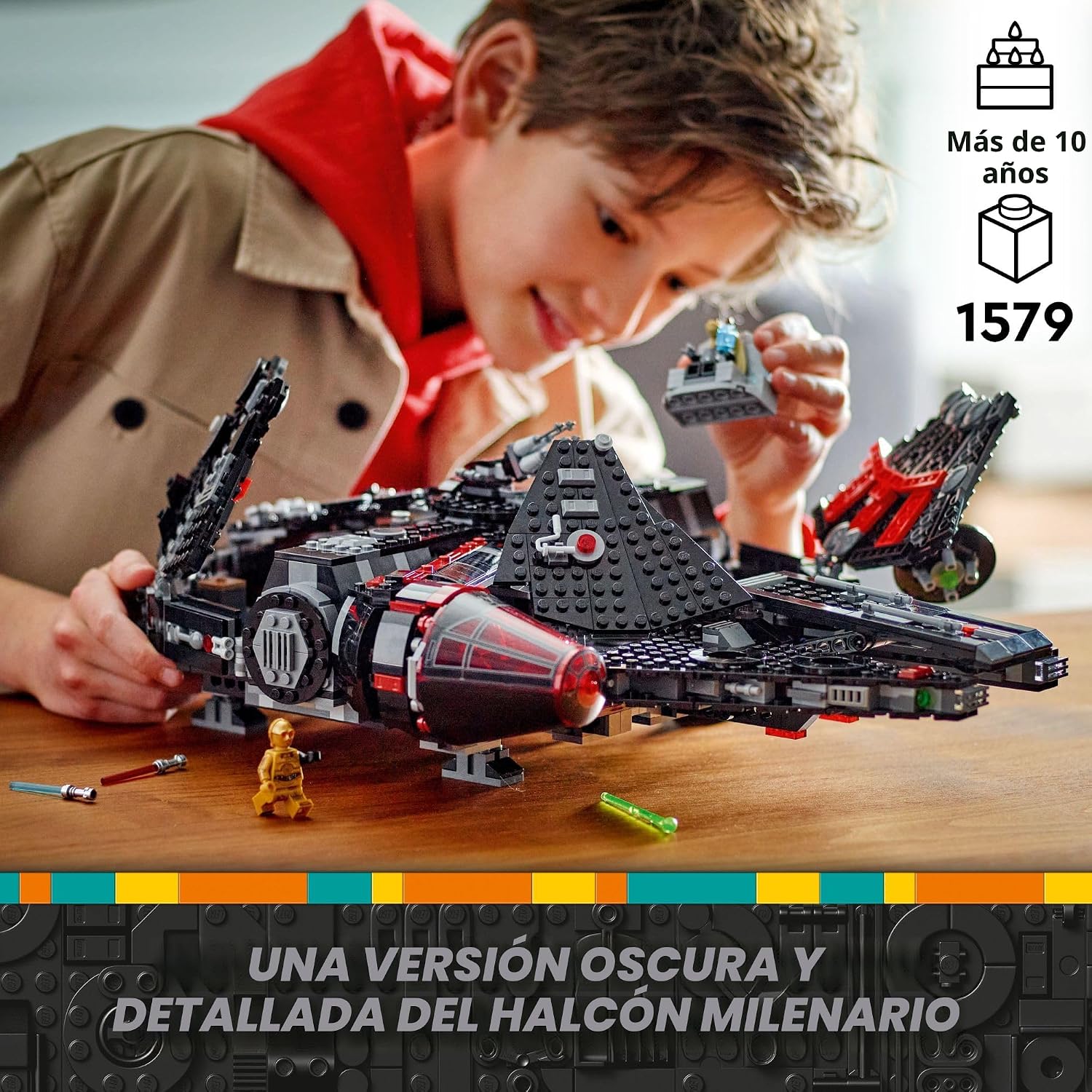 LEGO STAR WARS THE DARK FALCON SET DE CONSTRUCCIÓN 75389 CON 1579 PIEZAS - 2