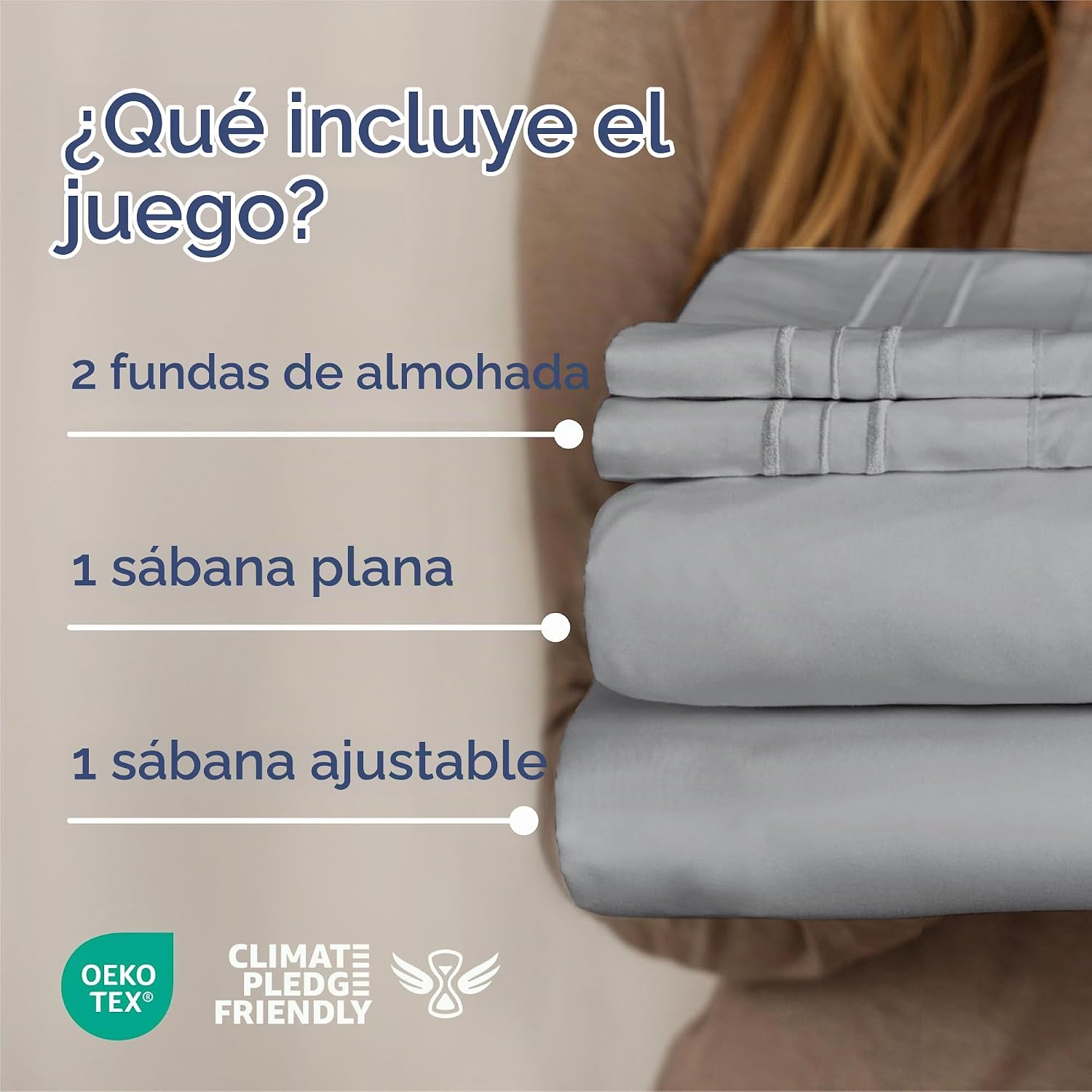 JUEGO DE SÁBANAS KING SIZE 4 PIEZAS MICROFIBRA AZUL ACERO - 2