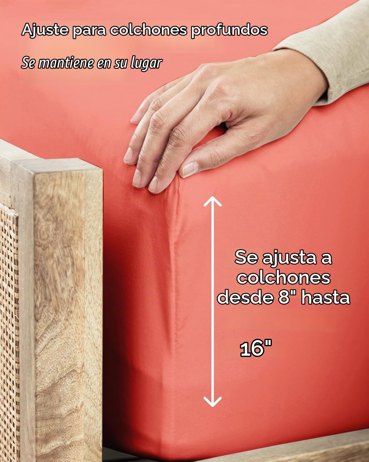 JUEGO DE SÁBANAS TWIN XL 3 PIEZAS MICROFIBRA CORAL - 4