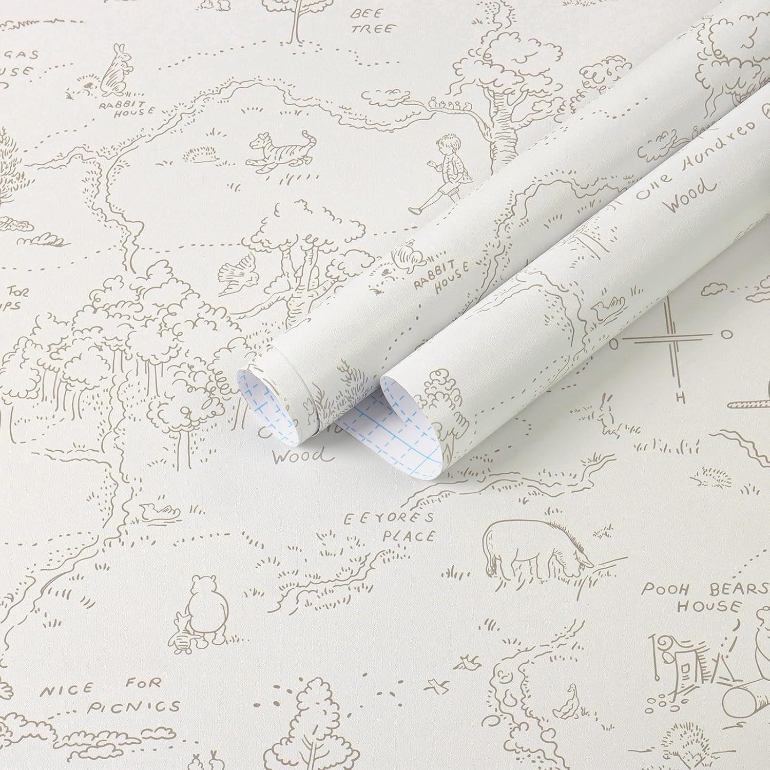 PAPEL MURAL AUTOADHESIVO DIMOON 236X17.3 PULGADAS DISEÑO FLORAL BOHO BEIGE Y MARRÓN - 1