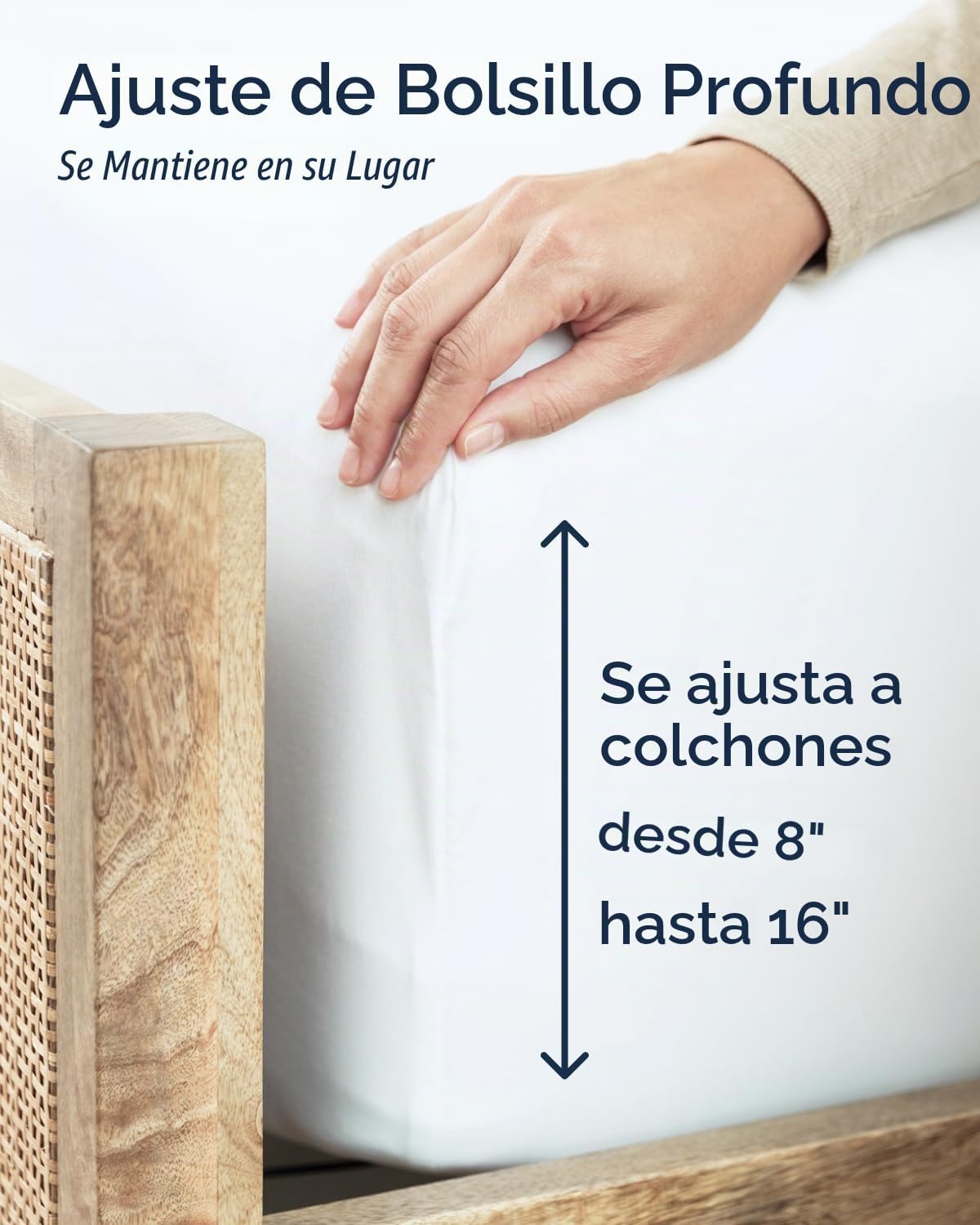 JUEGO DE SÁBANAS TWIN SIZE 3 PIEZAS MICROFIBRA BLANCO - 4