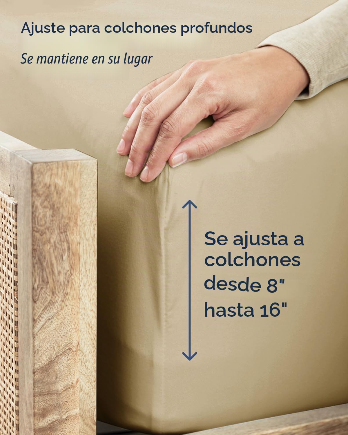 JUEGO DE SÁBANAS FULL XL 4 PIEZAS CGK UNLIMITED BEIGE - 4