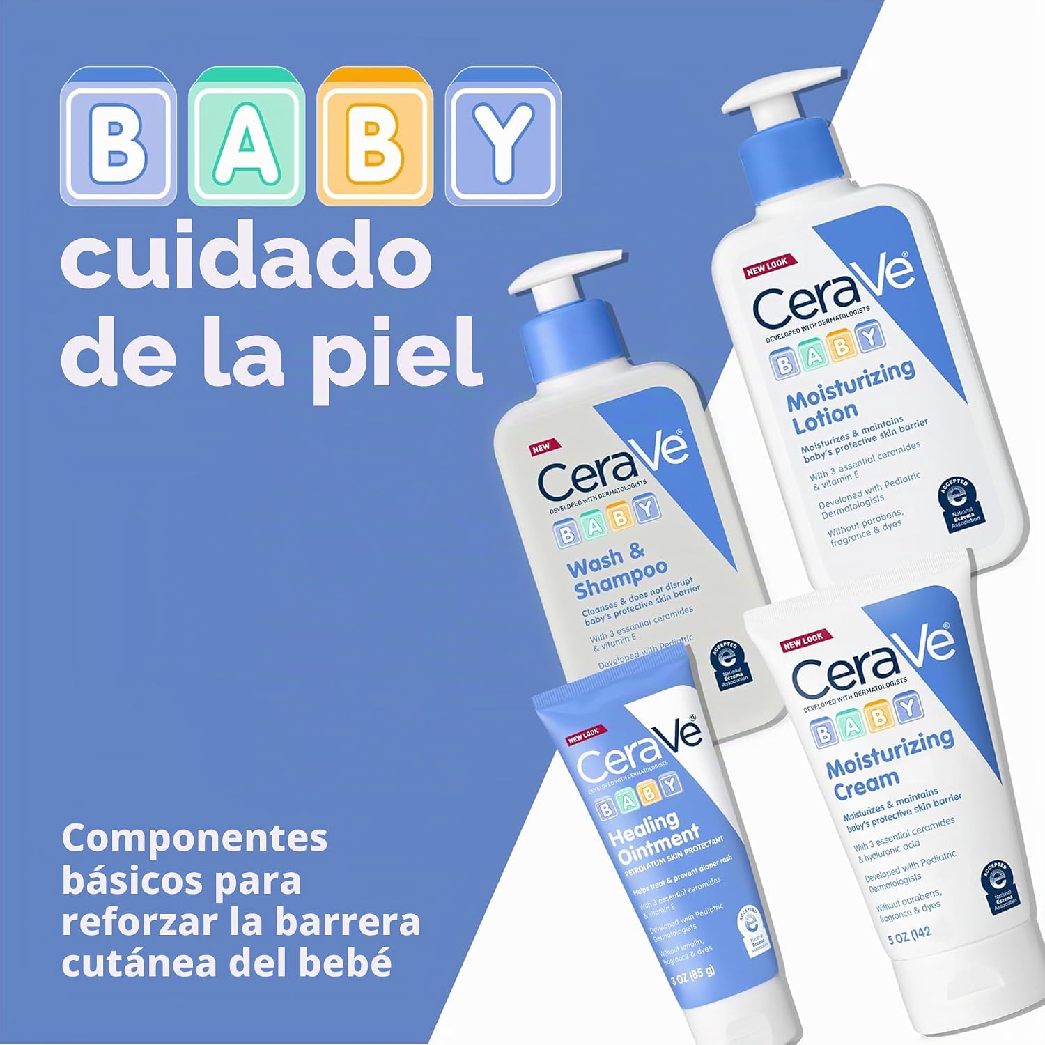 SHAMPOO Y LIMPIADOR CORPORAL CERAVE BABY 2 EN 1 CON VITAMINA E 16OZ - 4