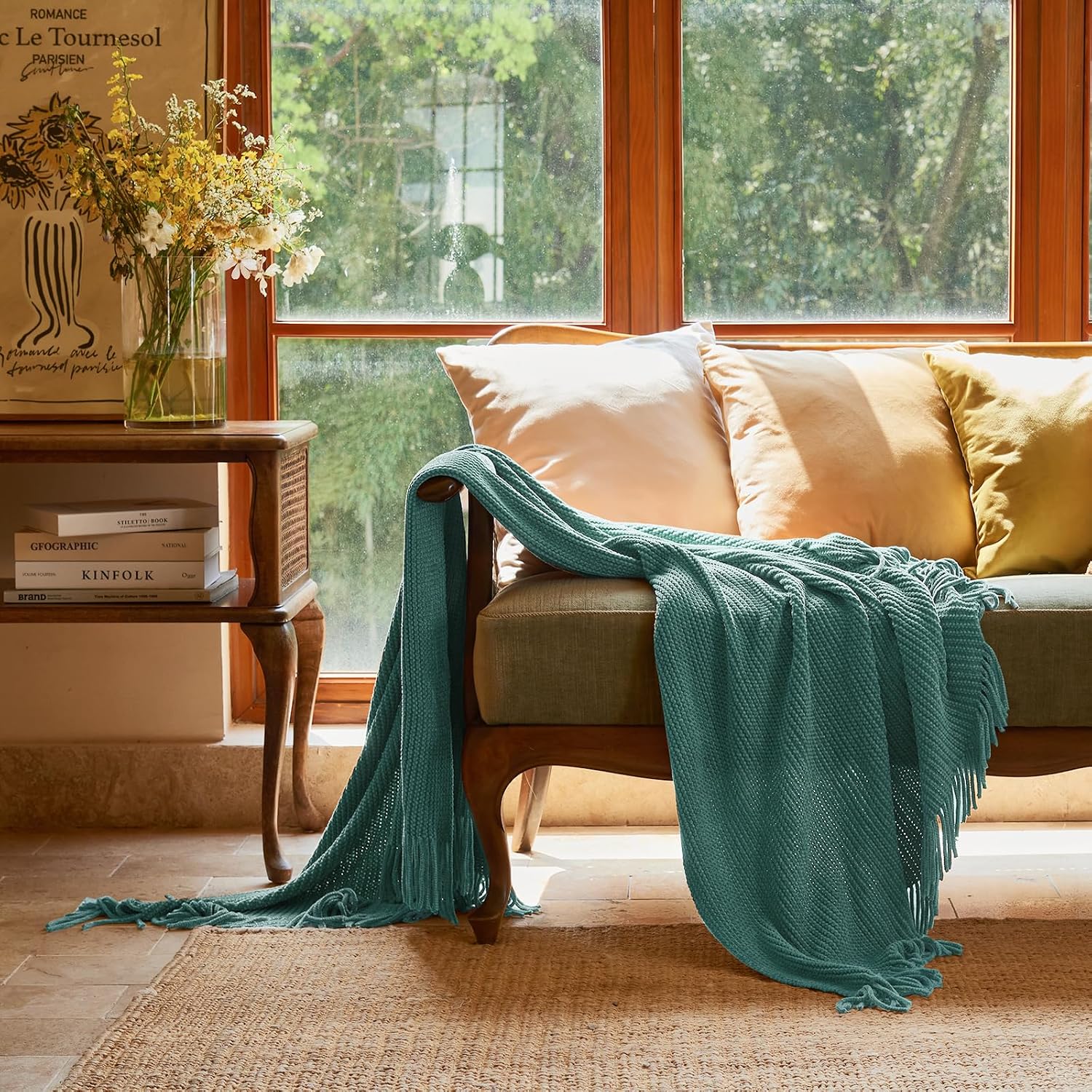 MANTA LIFEIN CHENILLE TEJIDA AQUA 60X80 PULGADAS - 2