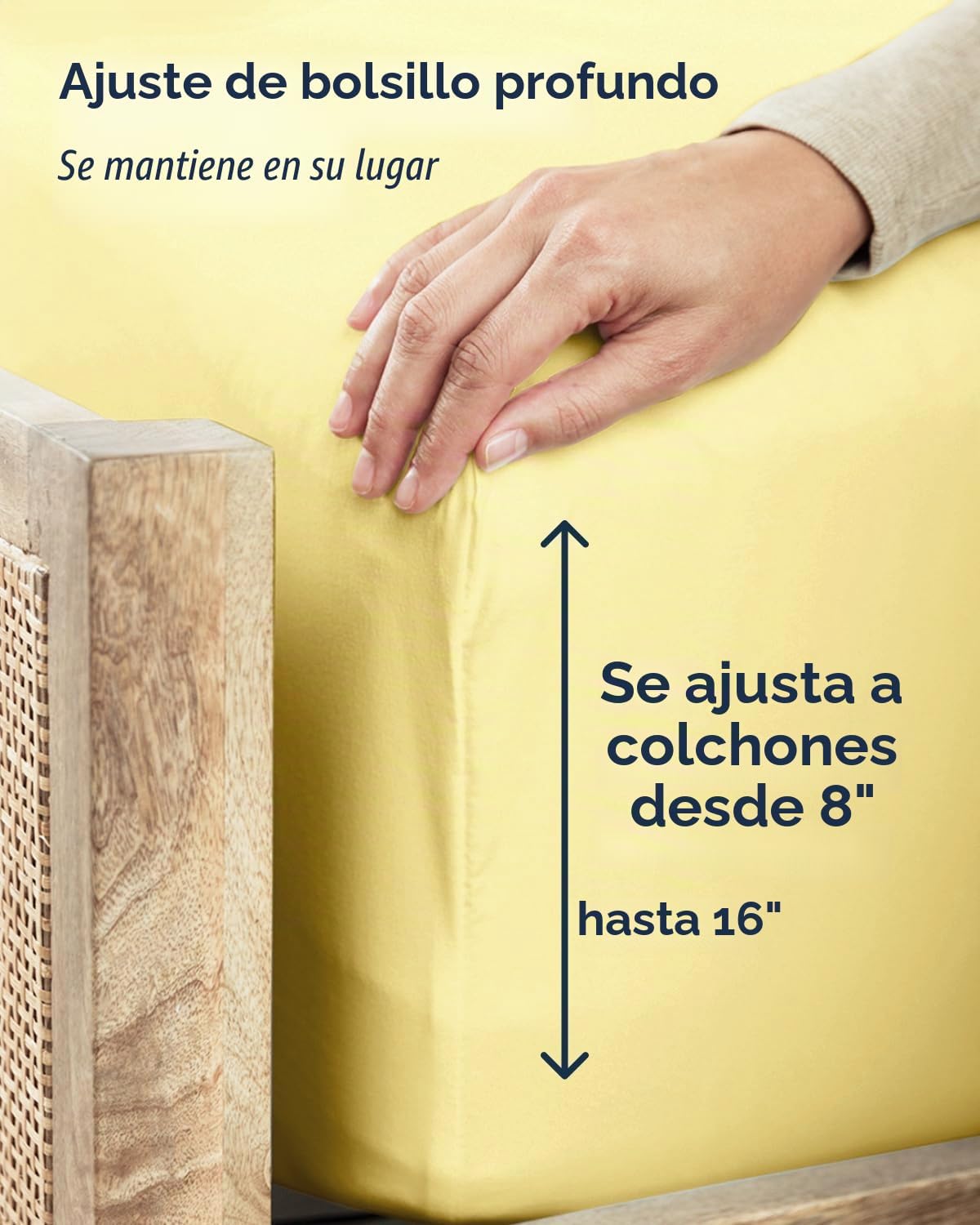JUEGO DE SÁBANAS TWIN XL 3 PIEZAS CGK UNLIMITED AMARILLO - 4