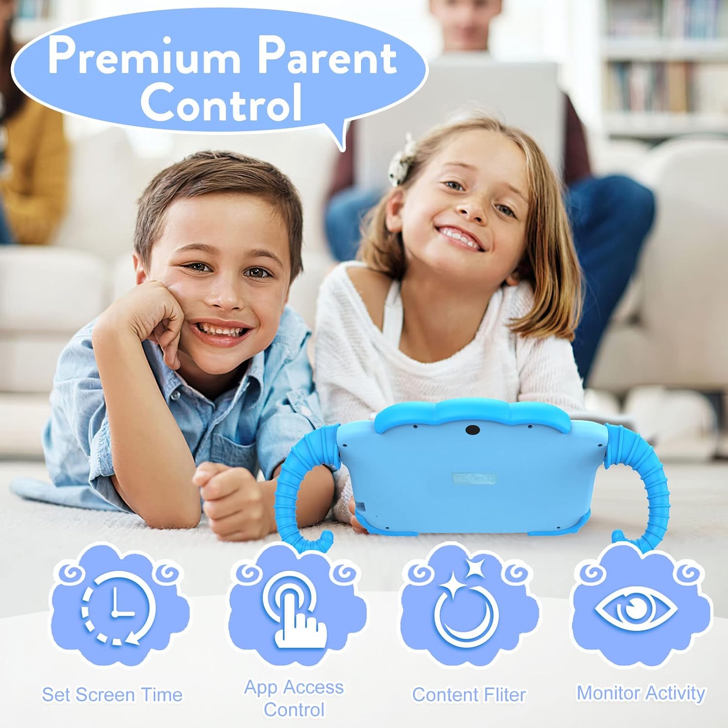TABLET YOSATOO KIDS 7 PULGADAS 32GB ANDROID 11 AZUL CON FUNDA Y CONTROLES PARENTALES - 5