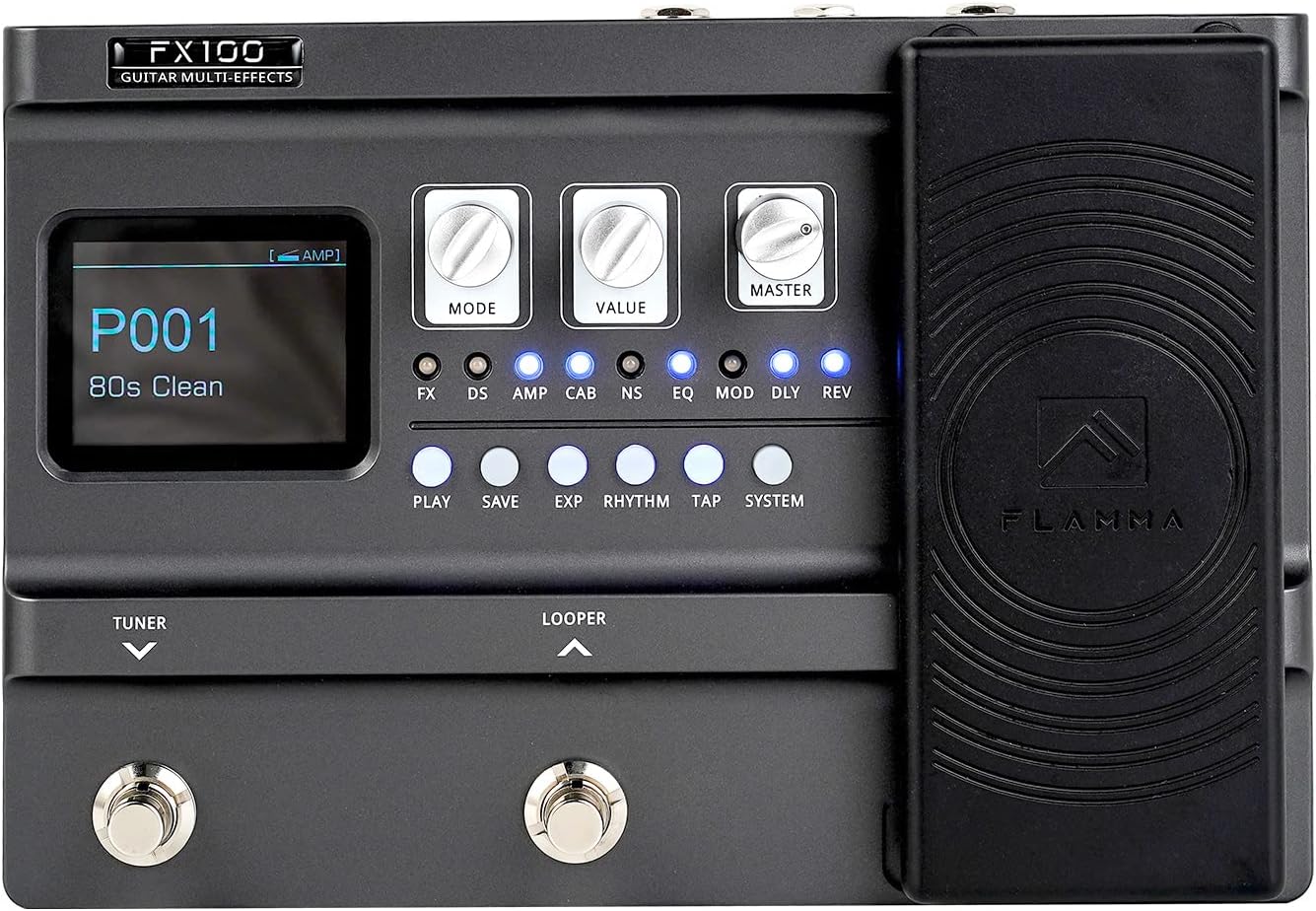PEDAL DE EFECTOS FLAMMA FX100 MULTIEFECTOS PARA GUITARRA CON 55 MODELOS DE AMPLIFICADOR - 1