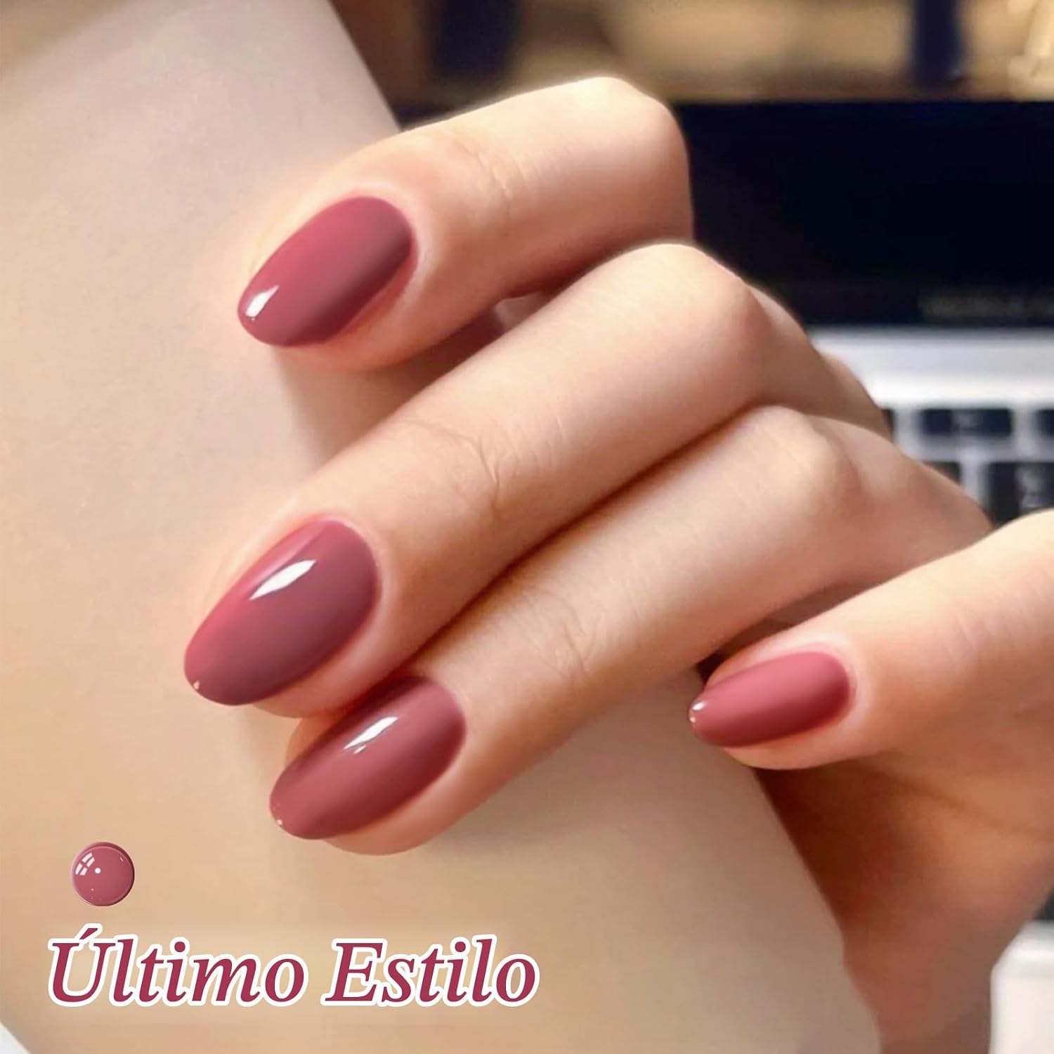 BORN PRETTY ESMALTE GEL NUDE PINK A WINE RED SET 6 BOTELLAS 7ML - 4