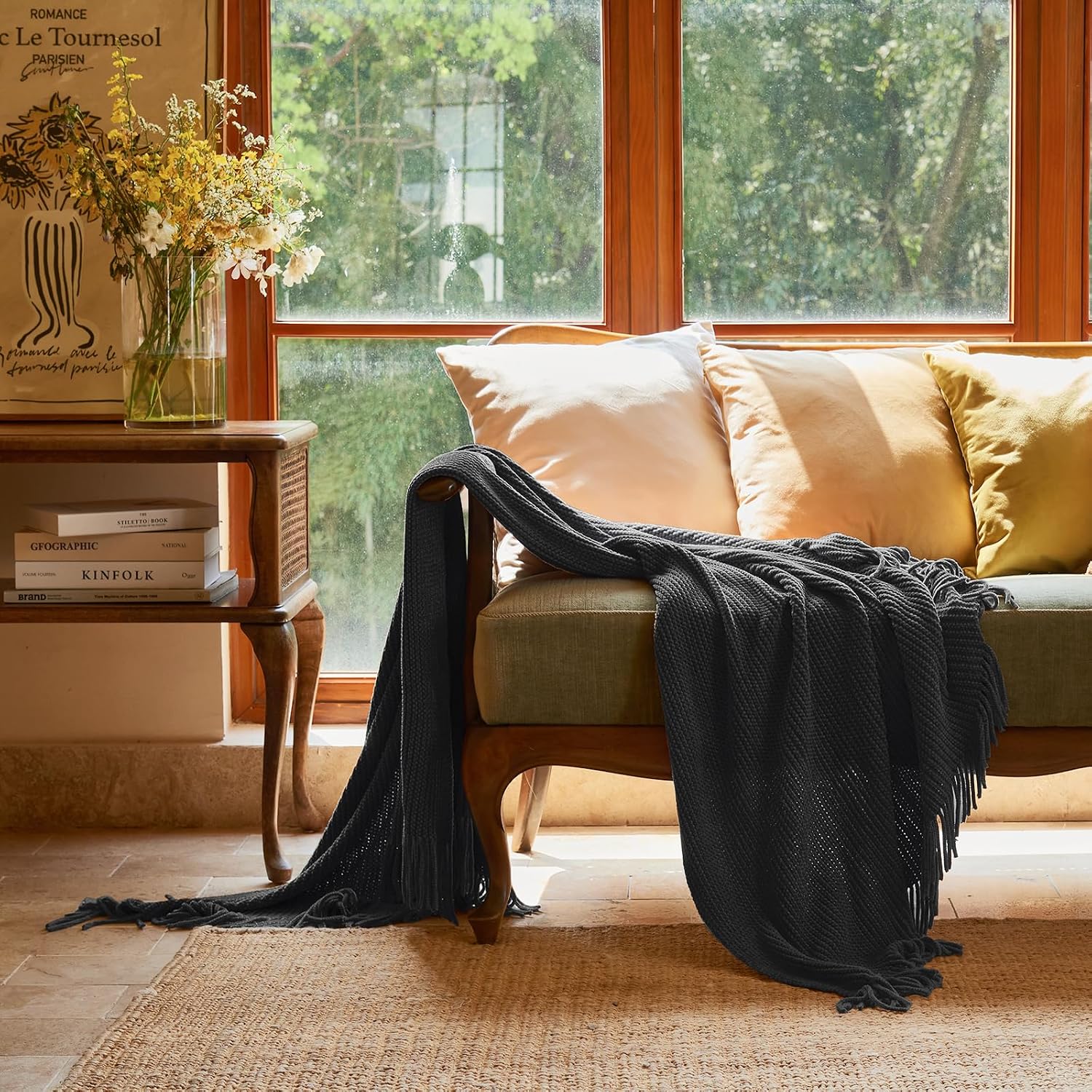 MANTA LIFEIN THROW BLANKET GRIS OSCURO 50X60 PULGADAS - 2
