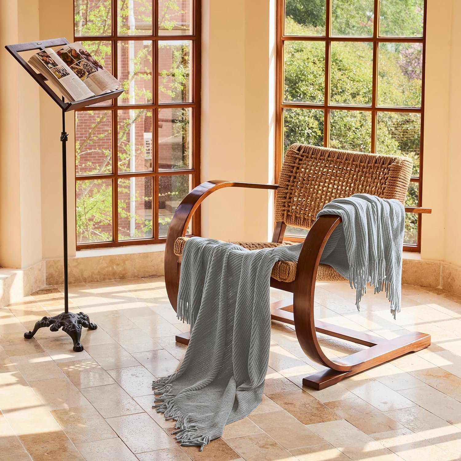 MANTA LIFEIN THROW BLANKET GRIS CLARO 60X80 PULGADAS - 4