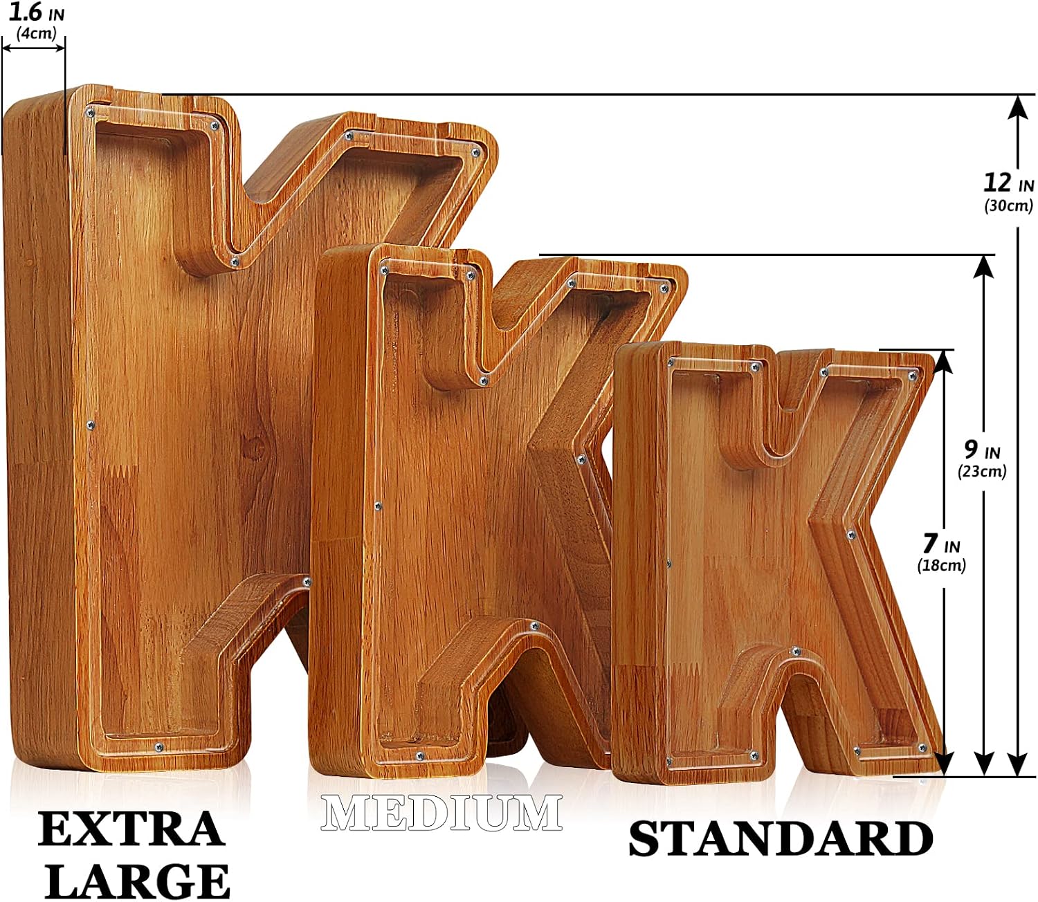 ALCANCÍA DE MADERA PERSONALIZADA SULEVALT 23 CM CON GRABADO LÁSER - 2