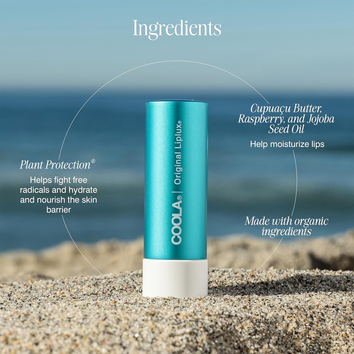 BÁLSAMO LABIAL COOLA LIPLUX SPF 30 ORGÁNICO PROTECTOR SOLAR 0.15 OZ - 5