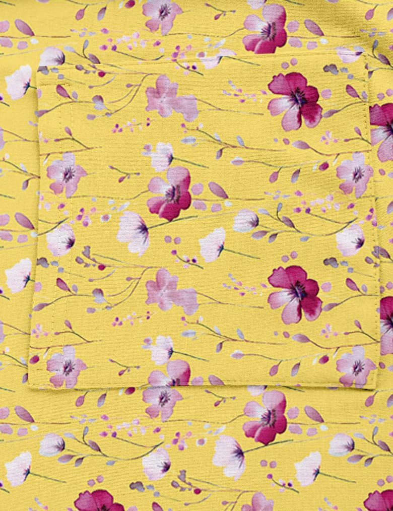 BLUSA POETSKY TUNIC CUELLO V MANGA CORTA AMARILLO FLORAL - 3