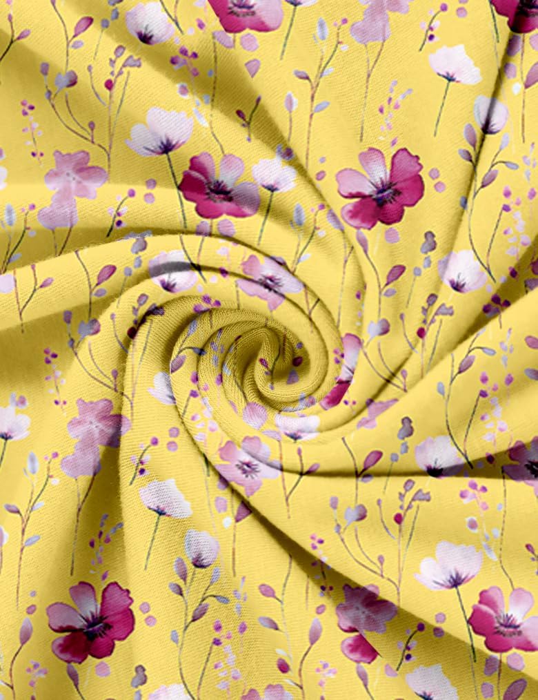 BLUSA POETSKY TUNIC CUELLO V MANGA CORTA AMARILLO FLORAL - 4