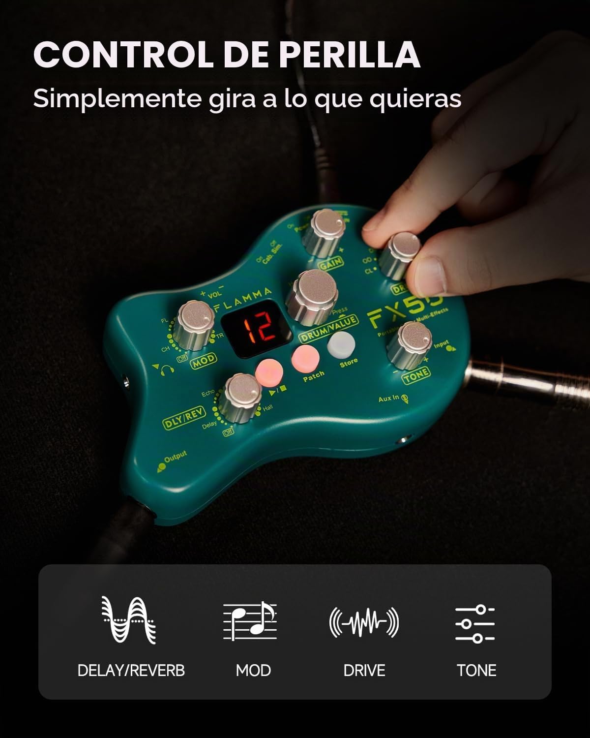 PEDAL DE EFECTOS FLAMMA FX50 MULTI-EFECTOS PORTÁTIL PARA GUITARRA - 3