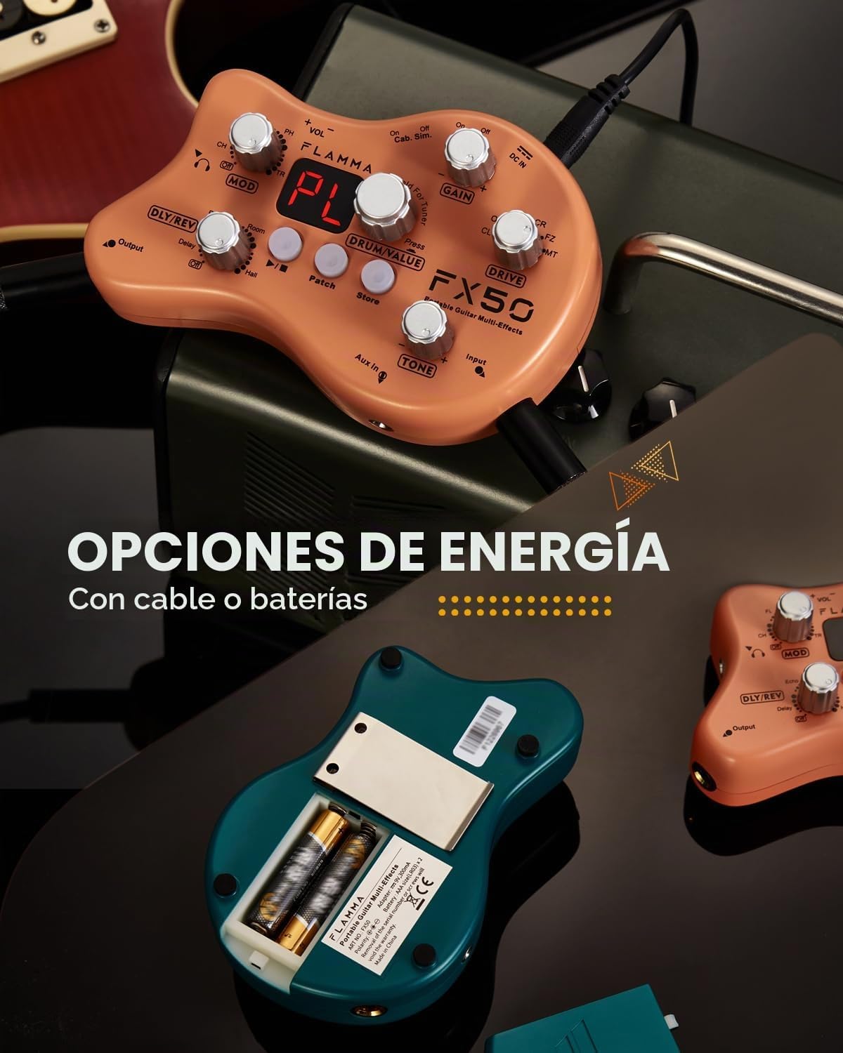 PEDAL DE EFECTOS FLAMMA FX50 MULTI-EFECTOS PORTÁTIL PARA GUITARRA - 4