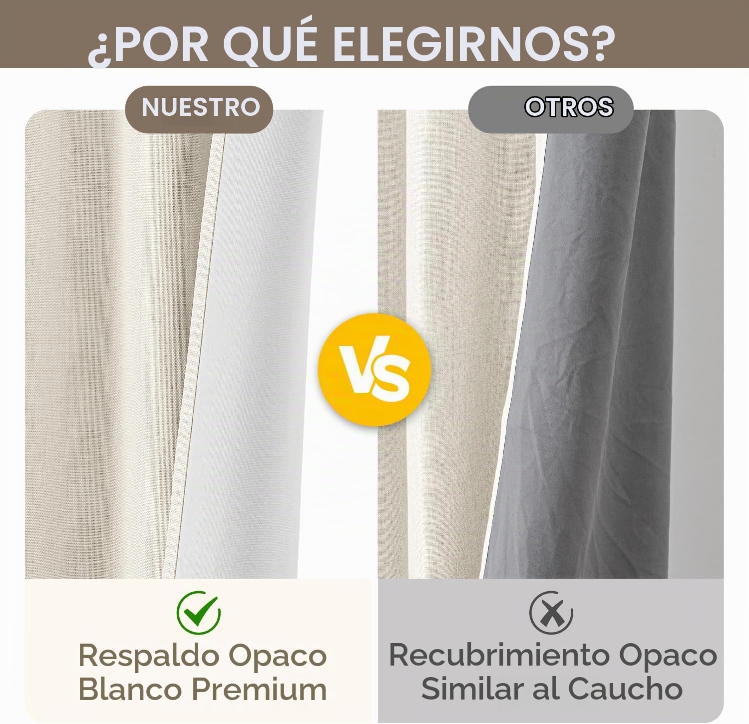 CORTINA BLACKOUT MIULEE LINO 40 X 108 PULGADAS BEIGE - 4