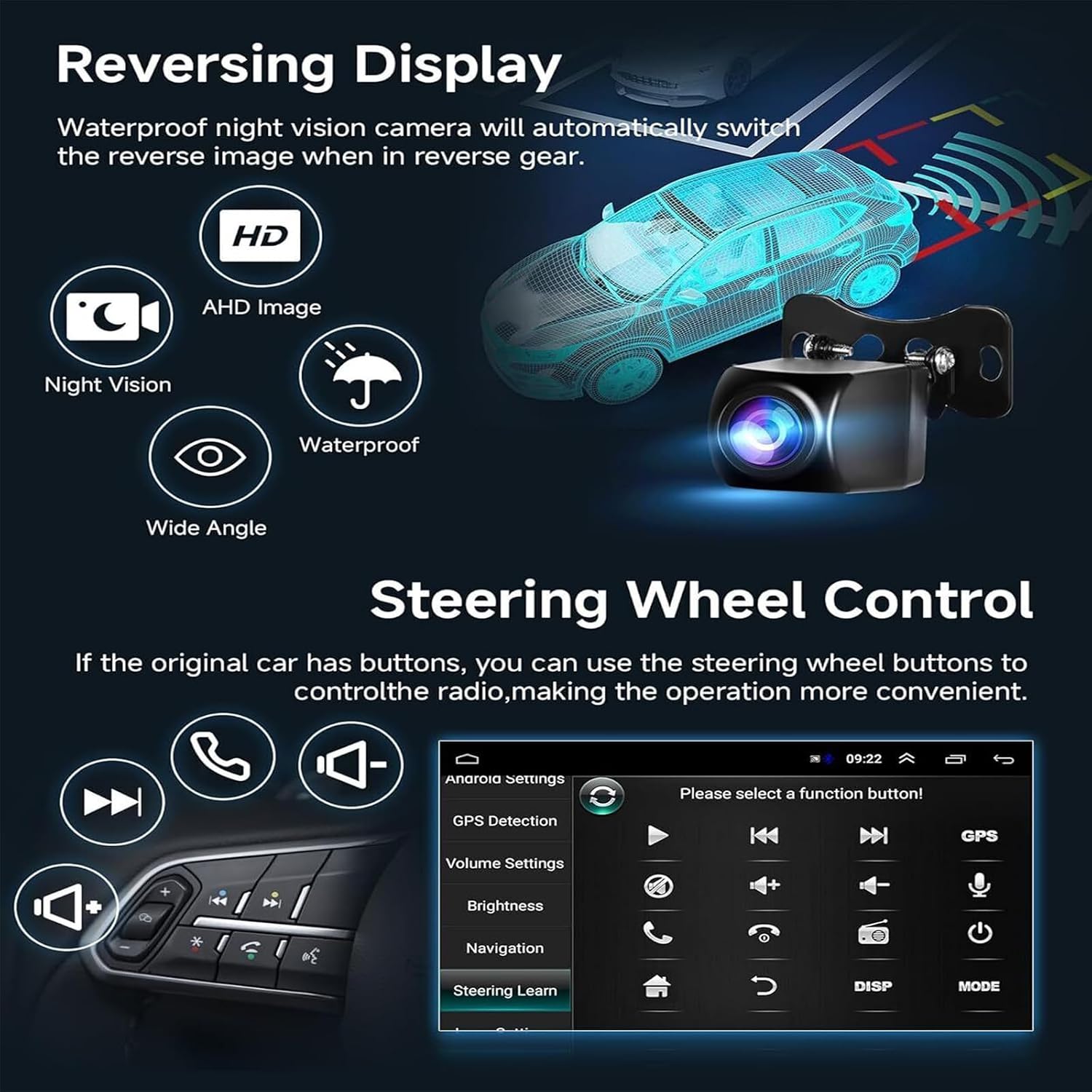 AUTOESTEREO PHEZEN 7 PULGADAS TOUCHSCREEN ANDROID 13 PARA FORD E250 E350 2009-2014 CON CARPLAY Y ANDROID AUTO - 5