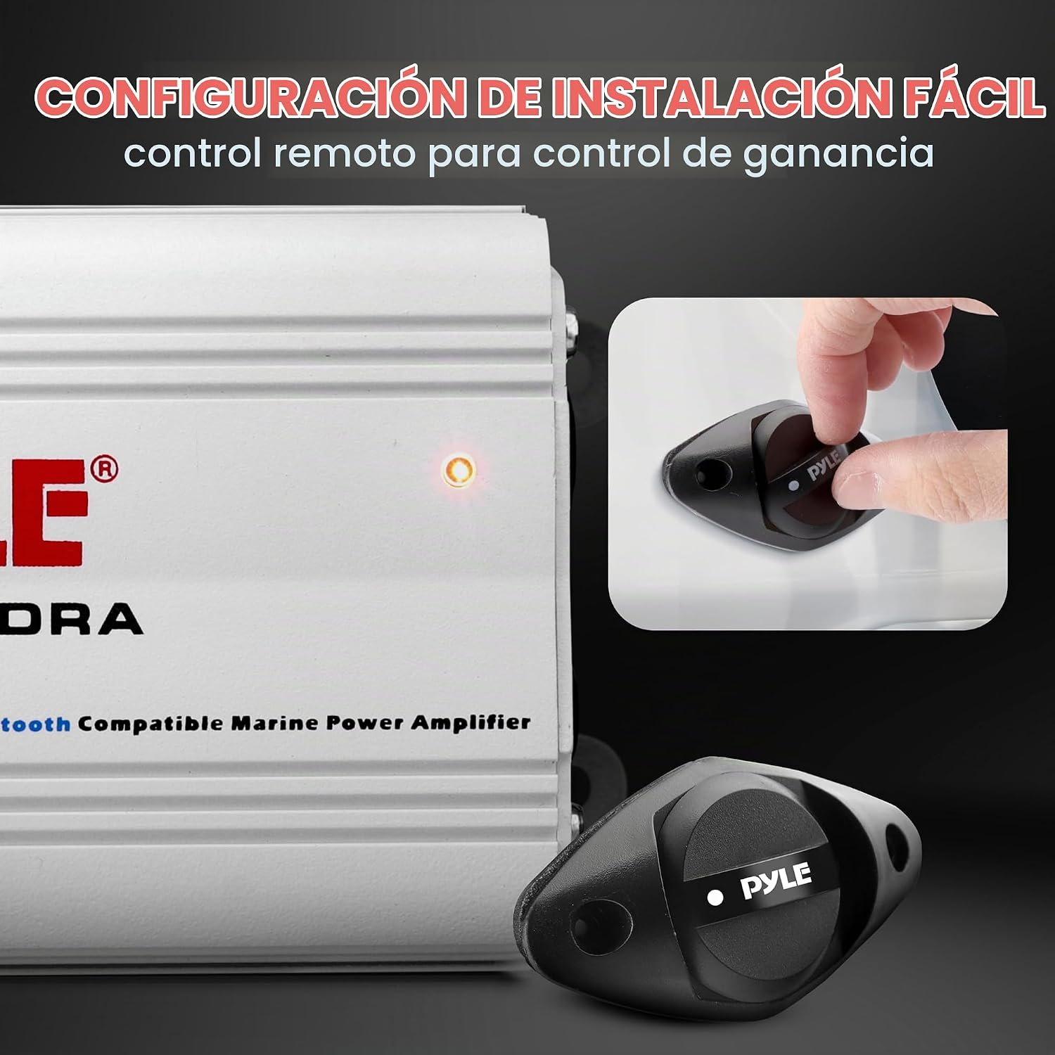 AMPLIFICADOR MARINO PYLE AUTO 4 CANALES 200W RMS BLUETOOTH BLANCO - 5