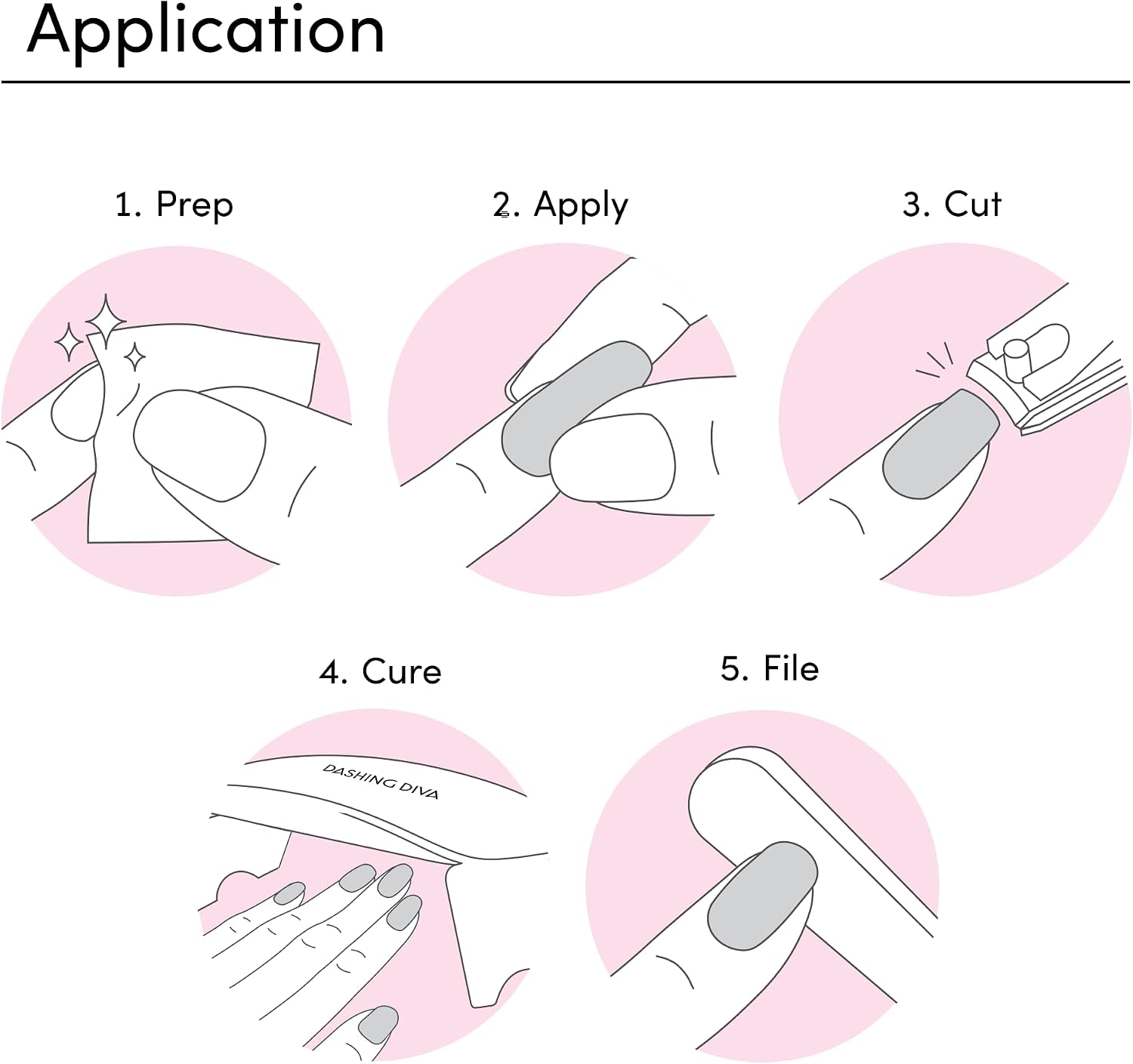 KIT DE MANICURA DASHING DIVA GLAZE PALE BLUSH CON LÁMPARA LED - 4