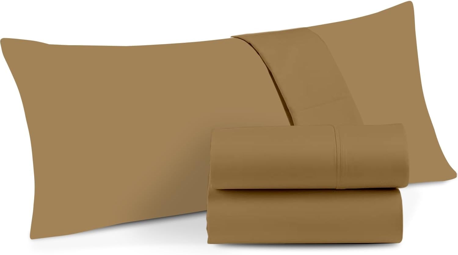 SET DE 2 FUNDAS DE ALMOHADA INFANTIL 16X22 PULGADAS ALGODÓN EGIPCIO 500 HILOS TAUPE - 1