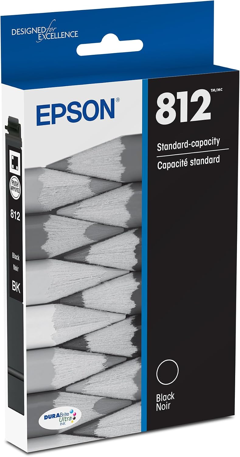 CARTUCHO DE TINTA EPSON 812 DURABRITE ULTRA CAPACIDAD ESTÁNDAR NEGRO T812120-S - 1
