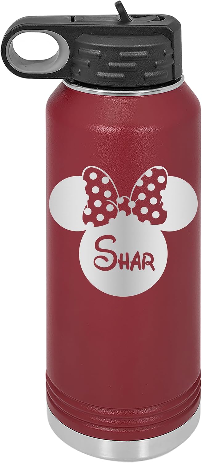 BOTELLA TÉRMICA ENGRAVELIFE MINNIE MOUSE 32 OZ ACERO INOXIDABLE NARANJA - 2