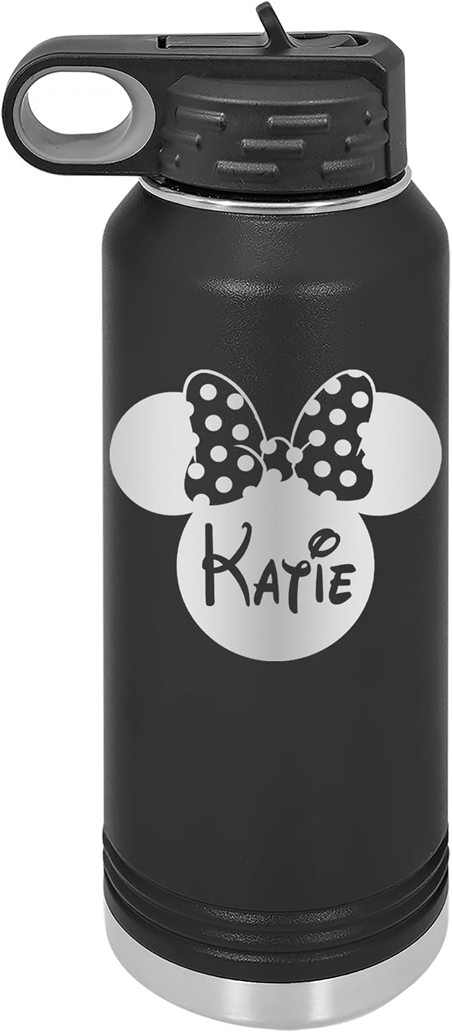 BOTELLA TÉRMICA ENGRAVELIFE MINNIE MOUSE 32 OZ ACERO INOXIDABLE NARANJA - 4