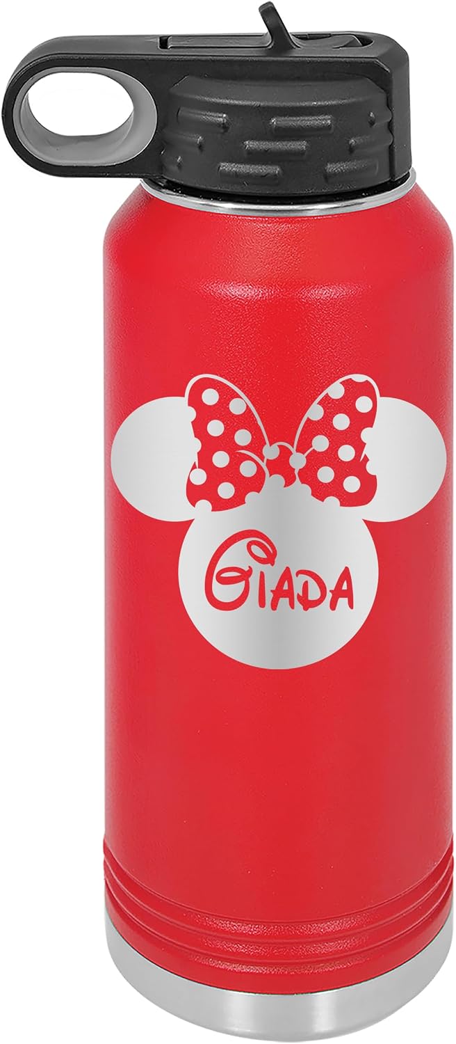 BOTELLA TÉRMICA ENGRAVELIFE MINNIE MOUSE 32 OZ ACERO INOXIDABLE NARANJA - 5