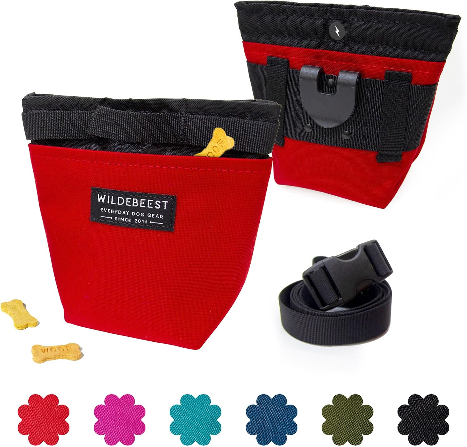 BOLSA DE PREMIOS PARA PERROS WILDEBEEST ALAMO CON CIERRE MAGNÉTICO Y 2 COMPARTIMENTOS - 1
