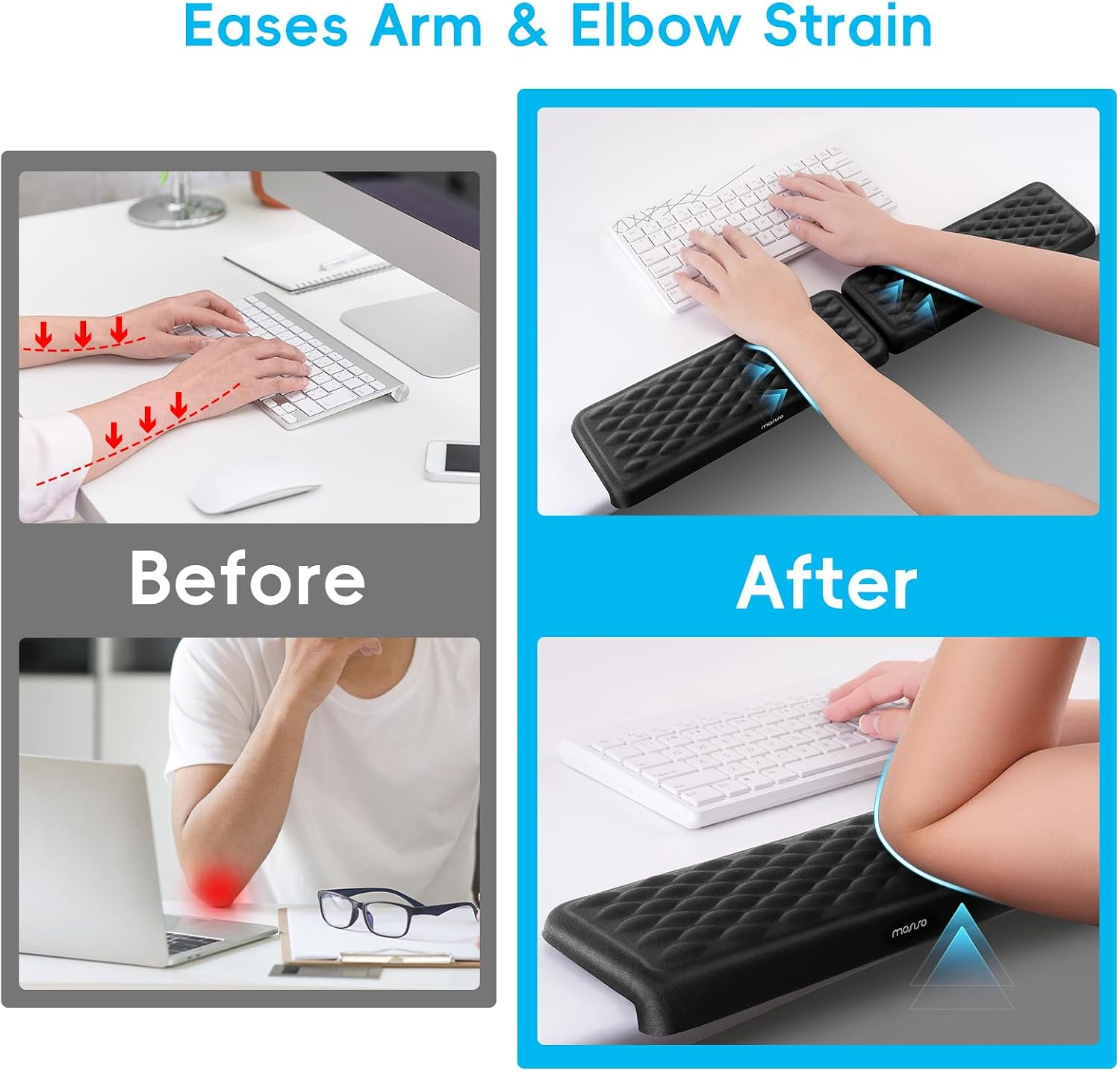 REPOSABRAZO MOSISO L-SHAPED DESK ELBOW PAD NEGRO - 3