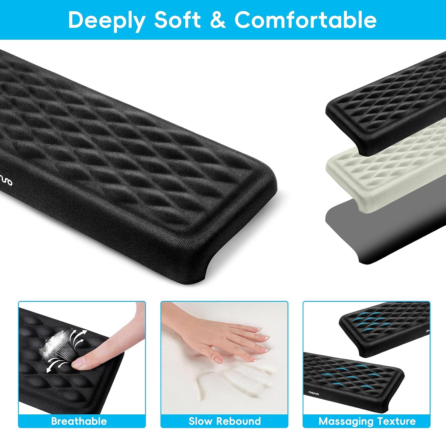 REPOSABRAZO MOSISO L-SHAPED DESK ELBOW PAD NEGRO - 4