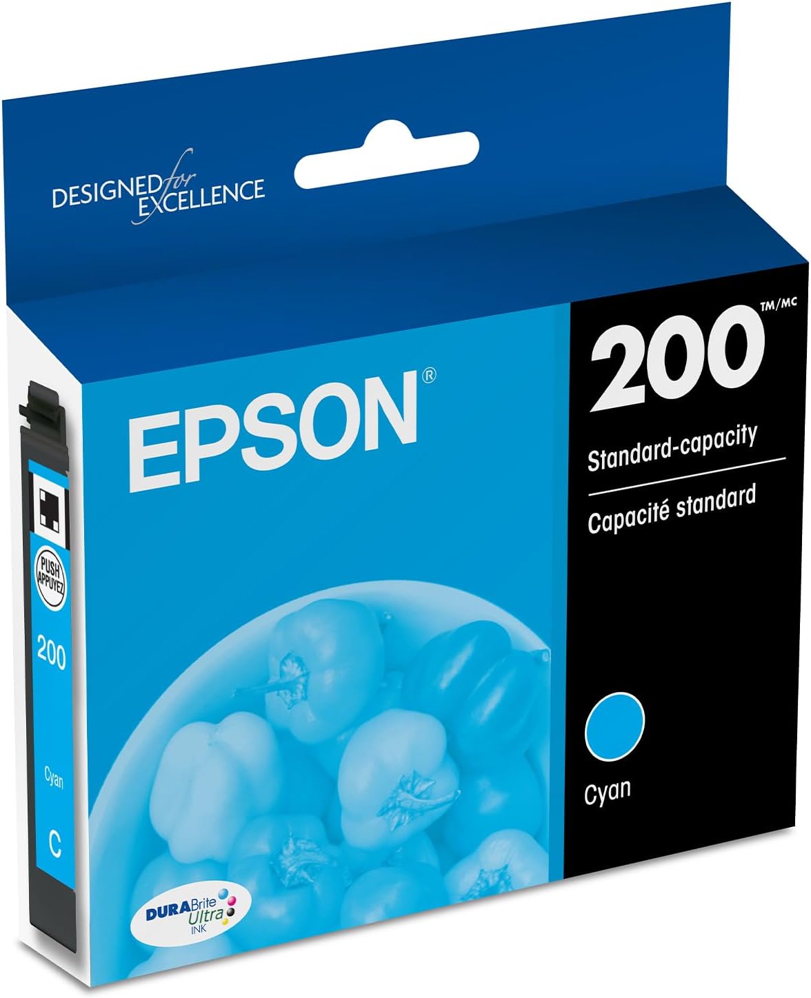 CARTUCHO DE TINTA EPSON 200 CIAN CAPACIDAD ESTÁNDAR T200220 - 1