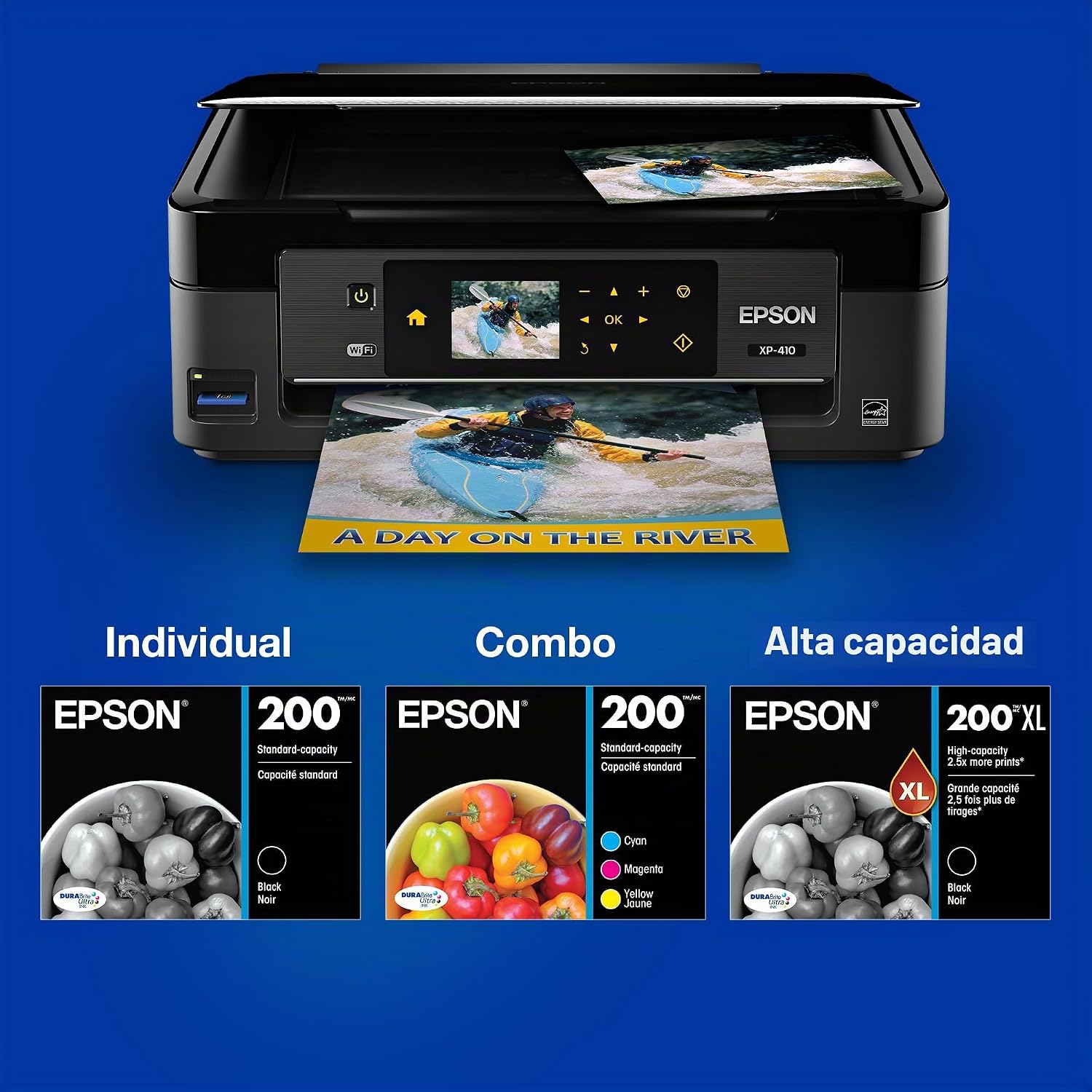 CARTUCHO DE TINTA EPSON 200 CIAN CAPACIDAD ESTÁNDAR T200220 - 5