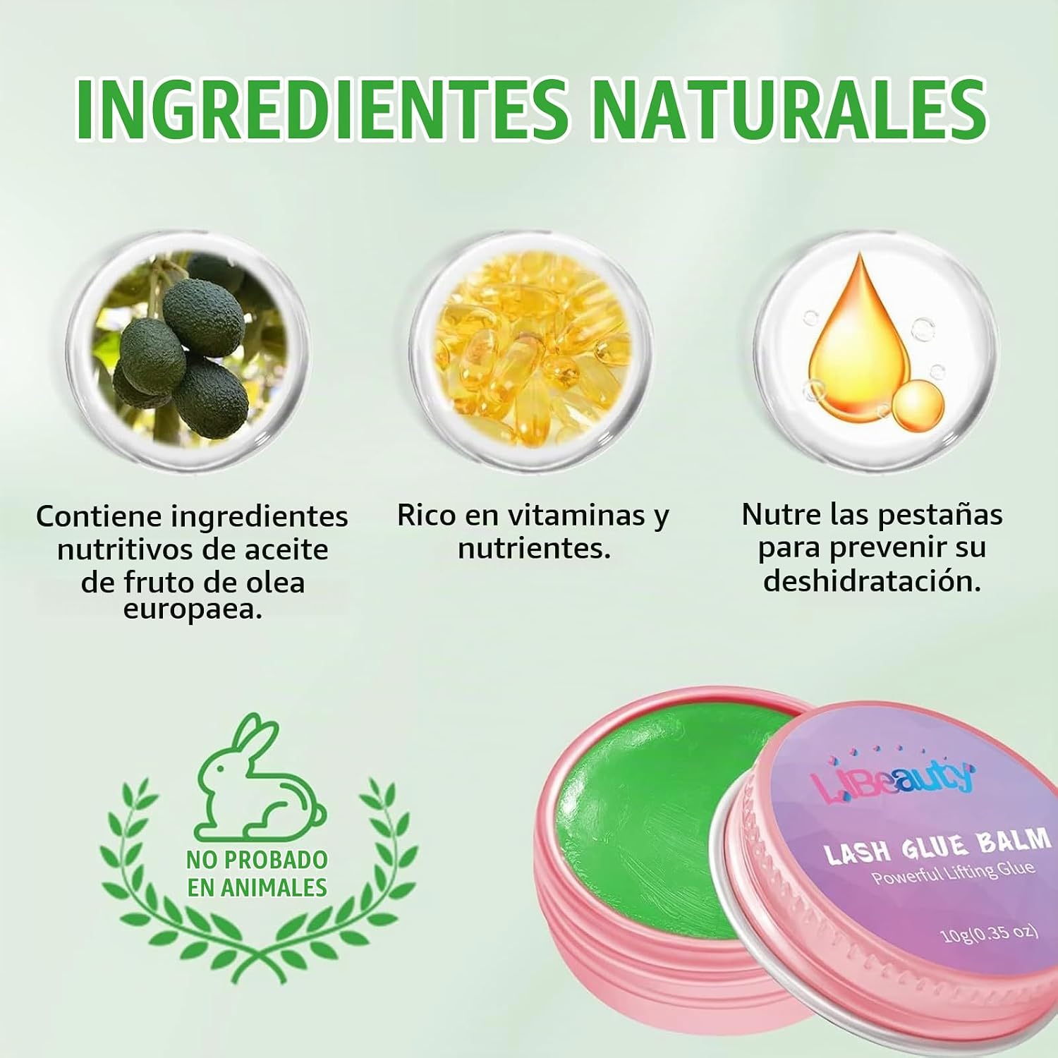 LIBEAUTY LASH LIFT GLUE BALM ADHESIVO PARA LIFTING DE PESTAÑAS VERDE MANZANA 10G - 5