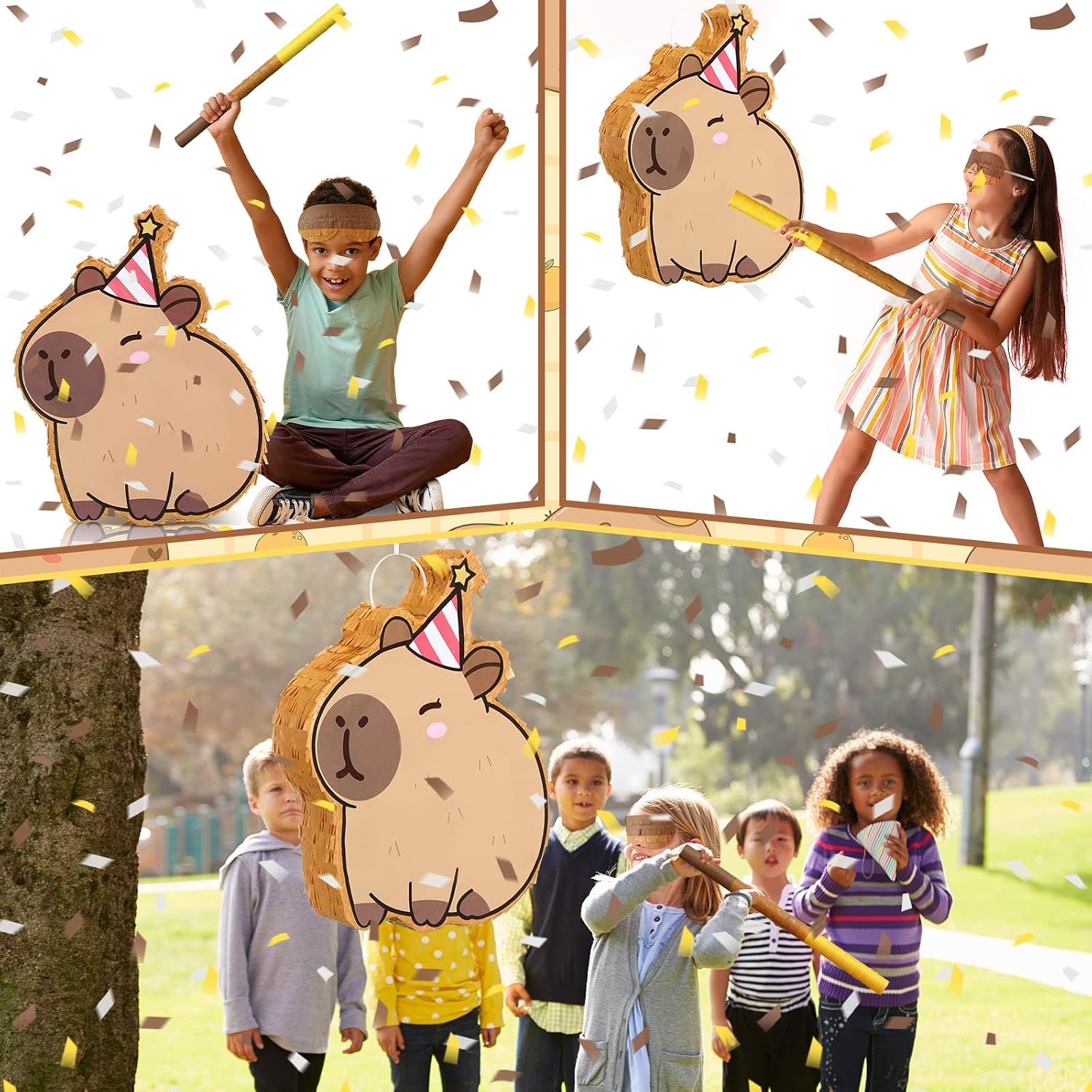 PIÑATA CAPIBARA ROJO SEENELLING PARA FIESTAS Y CELEBRACIONES - 2