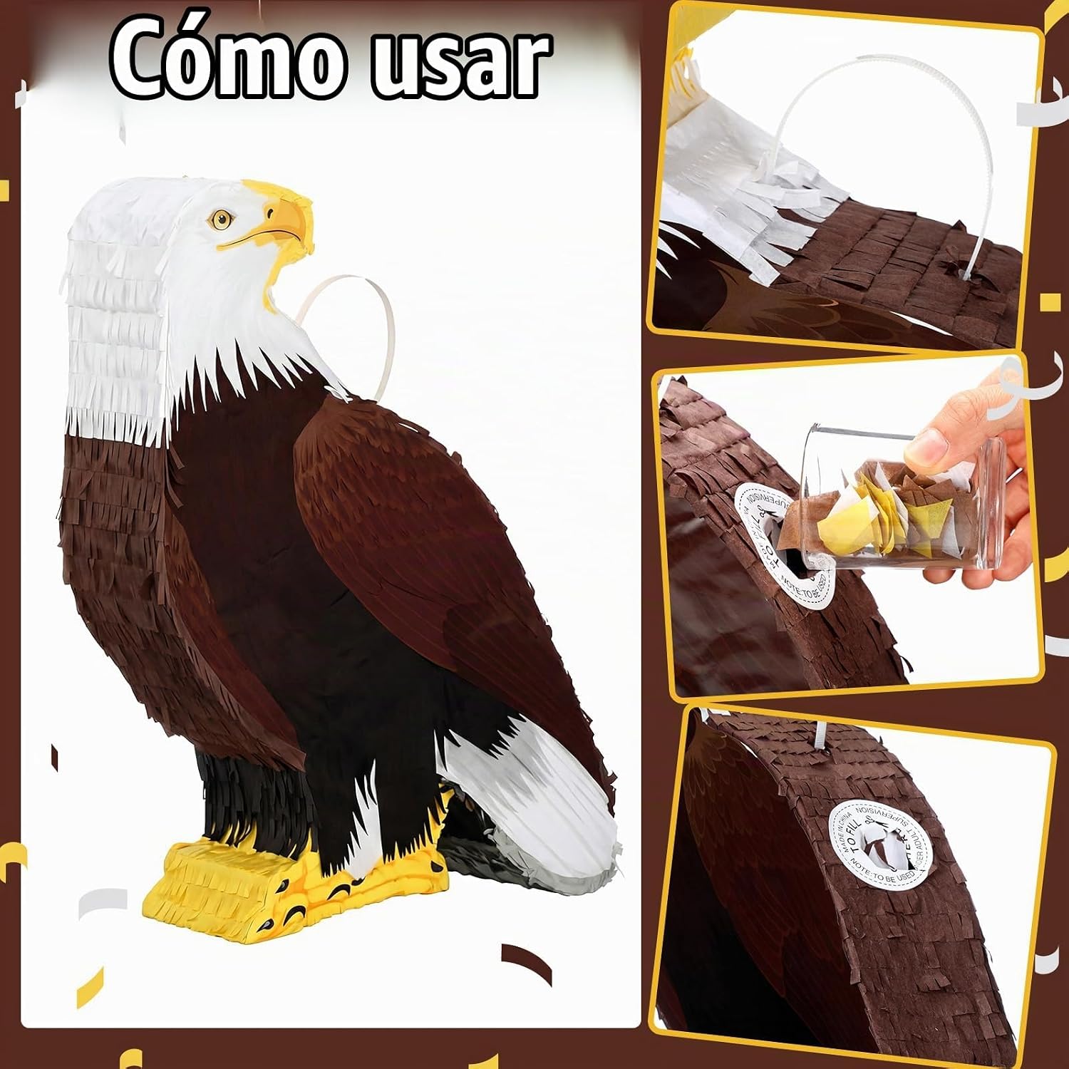 PIÑATA BUITRE CALVO SEENELLING PARA DECORACIÓN DE FIESTA - 4