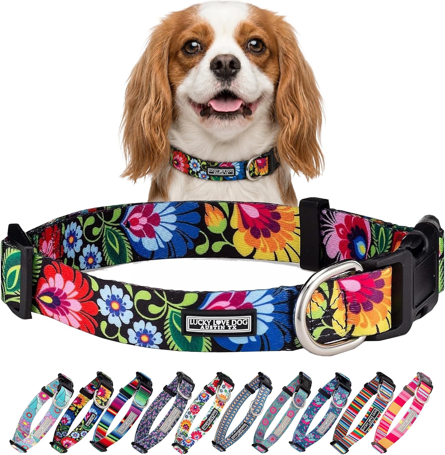 COLLAR AJUSTABLE LUCKY LOVE DOG BLACKBIRD PARA PERROS PEQUEÑOS - 1