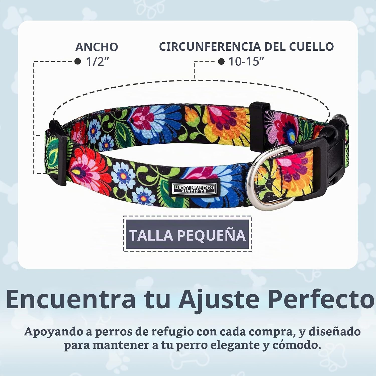 COLLAR AJUSTABLE LUCKY LOVE DOG BLACKBIRD PARA PERROS PEQUEÑOS - 4